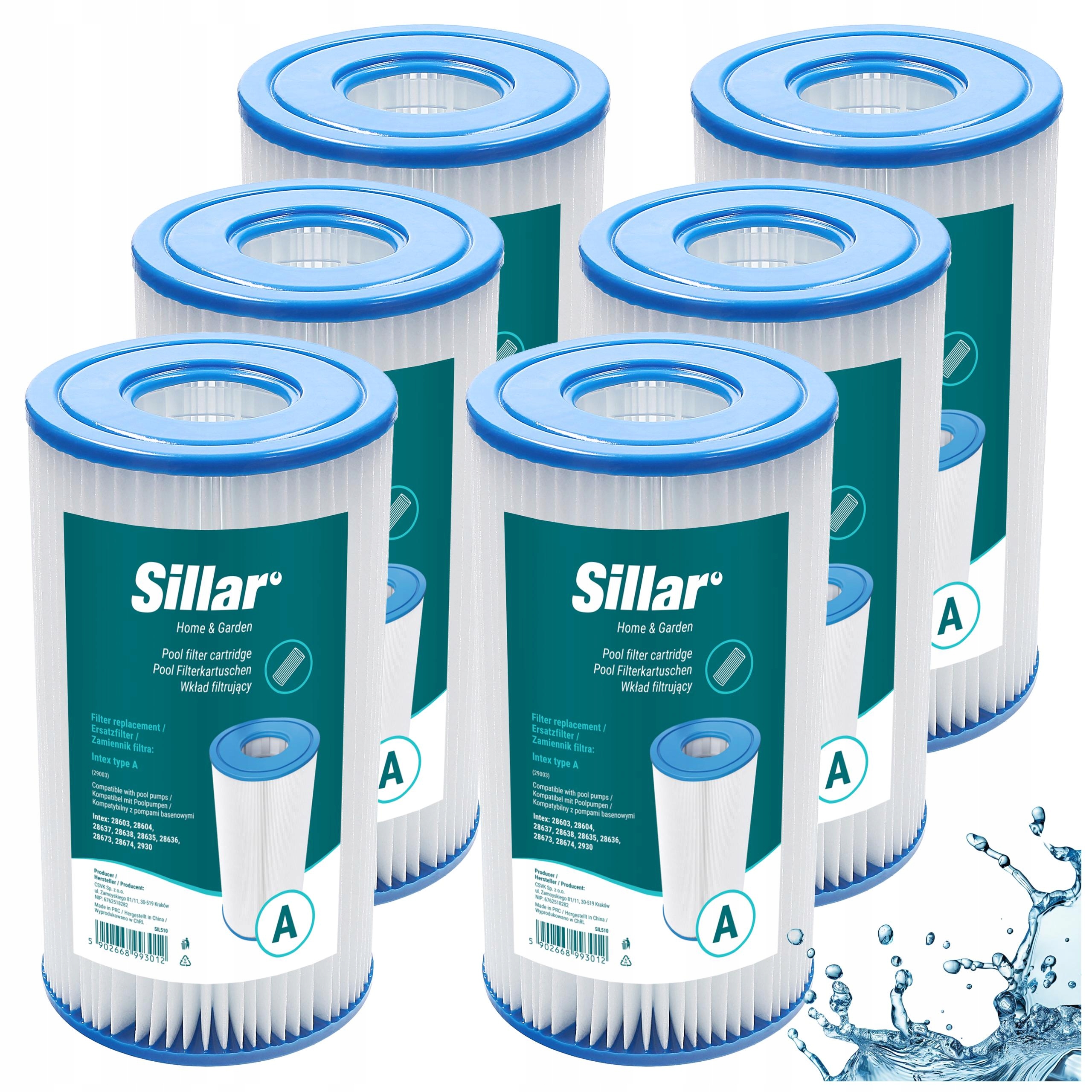 Sillar filtr do pompy basenowej wkład do basenu zamiennik 29003 Intex A 6x