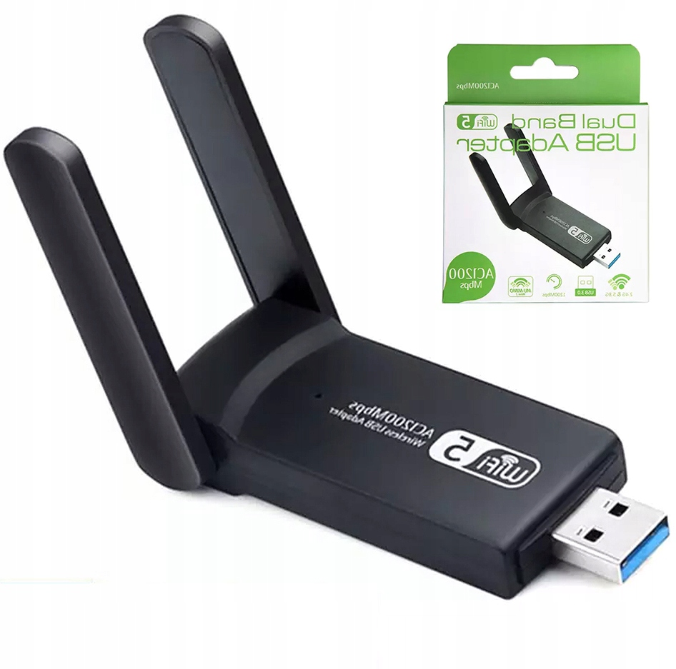 

Karta sieciowa Wi-Fi adapter Usb 3.0 1200Mbps dual