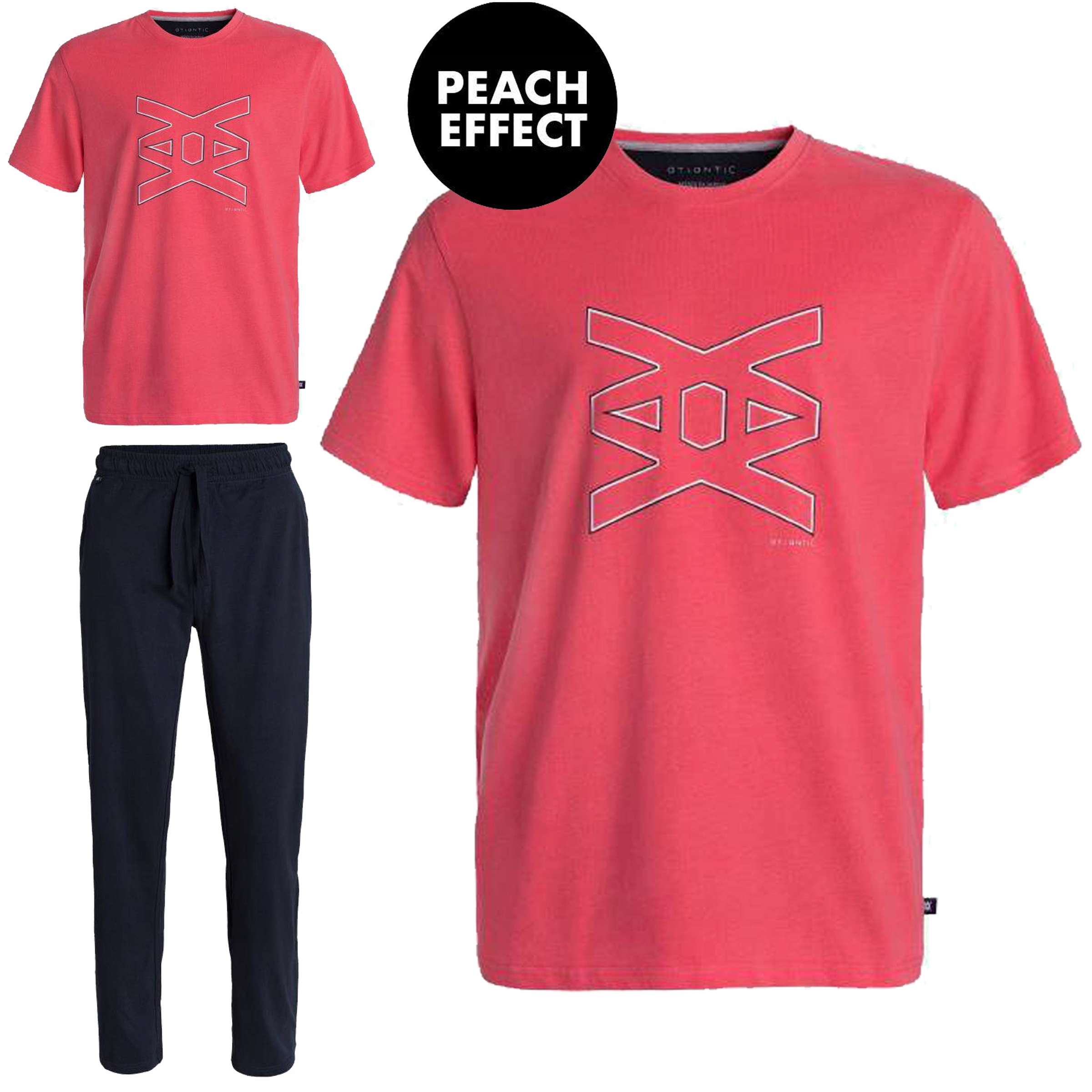 

letnia Piżama Męska krótki rękaw 100% bawełna