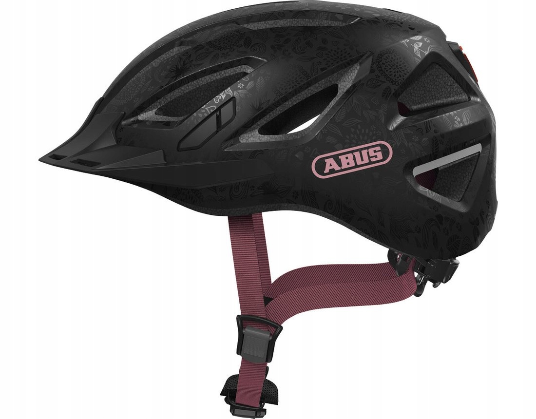 Cyklistická přilba Abus Urban-I 3.0 City flower art velikost. S 51-55 cm černá