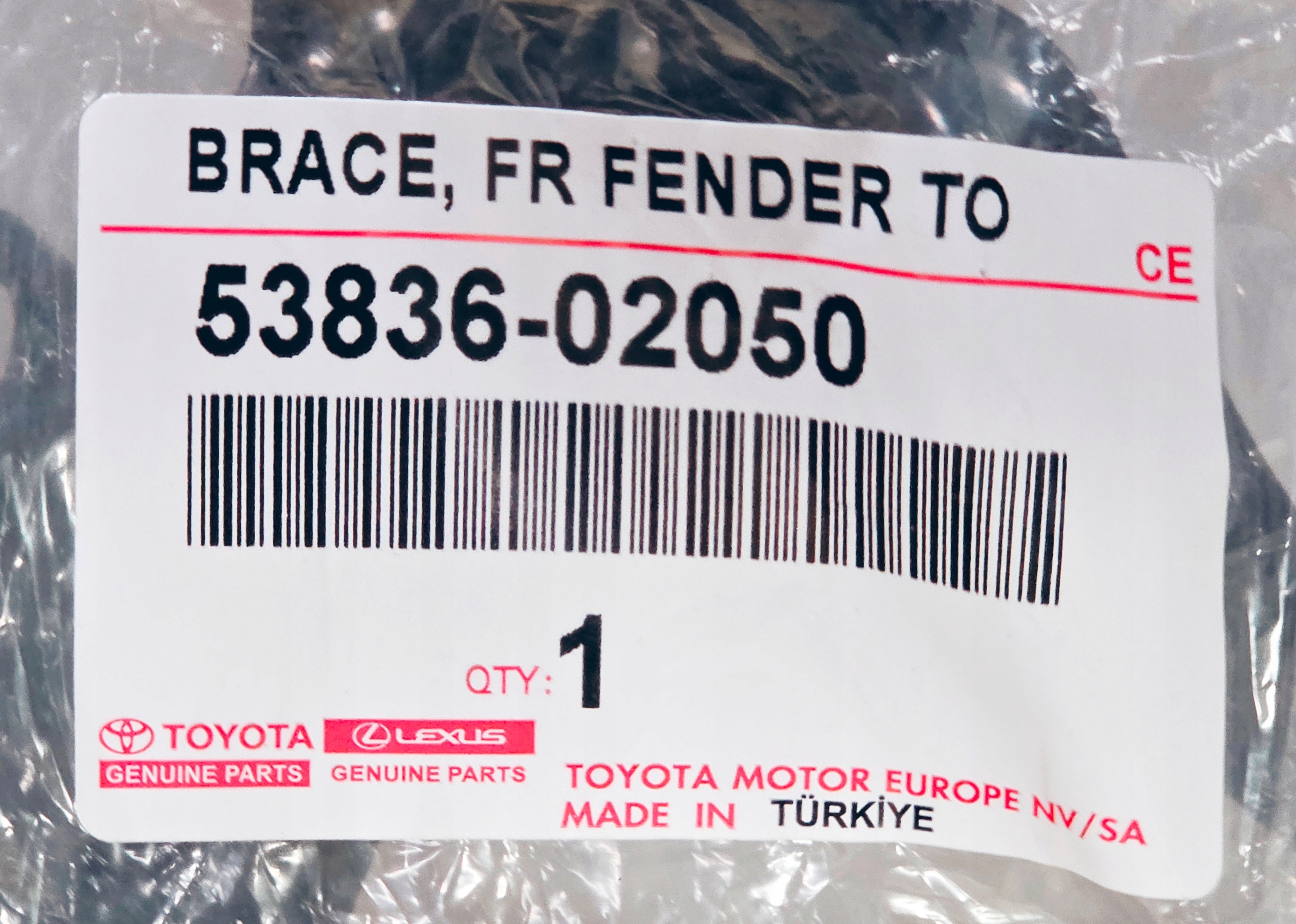 Gauche Console Support plaque Aile Avant TOYOTA COROLLA E21 Neuf OE