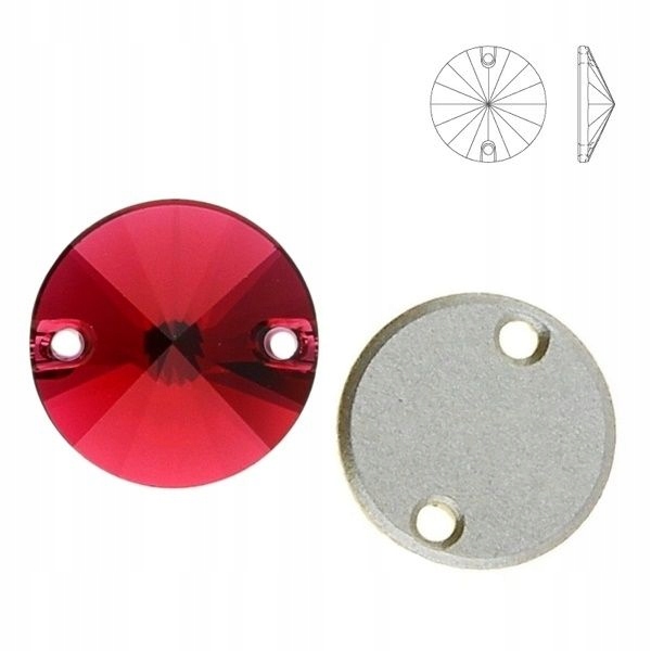3200 MM 12 Swarovski Rivoli Scarlet F