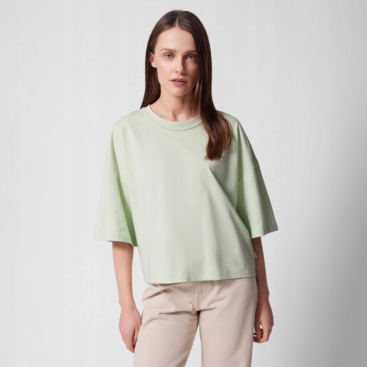 Damski t-shirt basic Outhorn OTHWSS24TTSHF1480 z