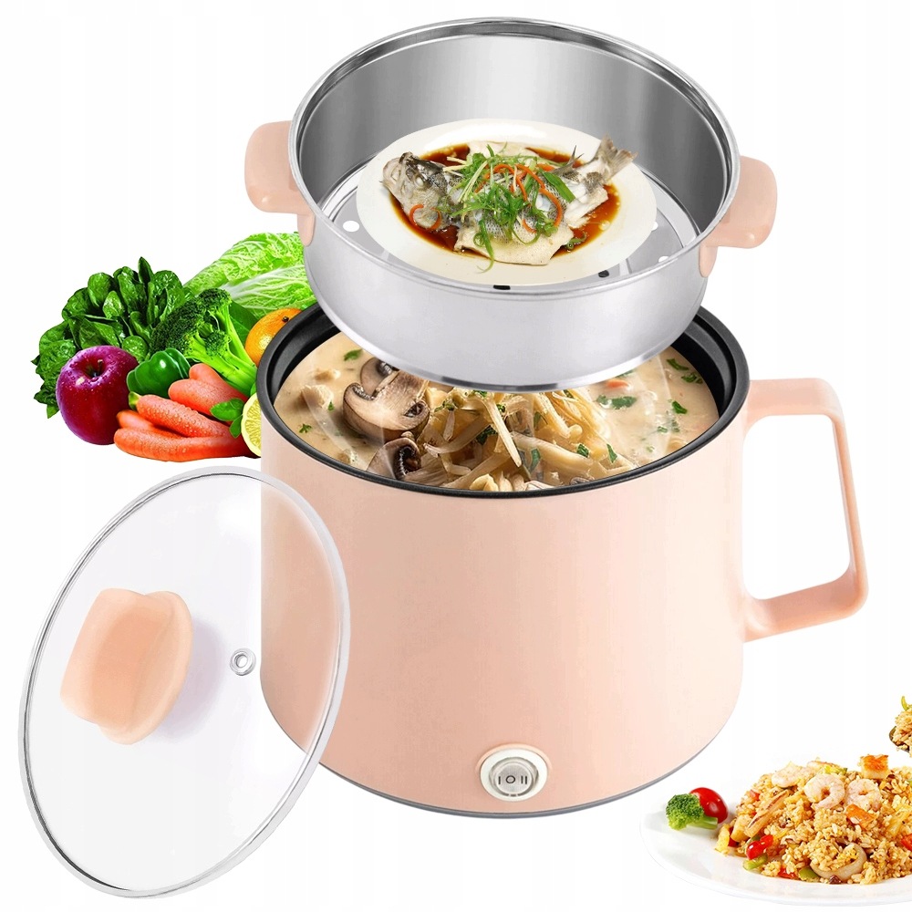Elektrický Hrnec S Parním Hrncem 1.7 L Hot Pot Přenosný Dvouvrstvý 600 W