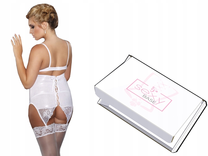 

Pas do pończoch XXL 2XL Maxi Long Biały 46 48