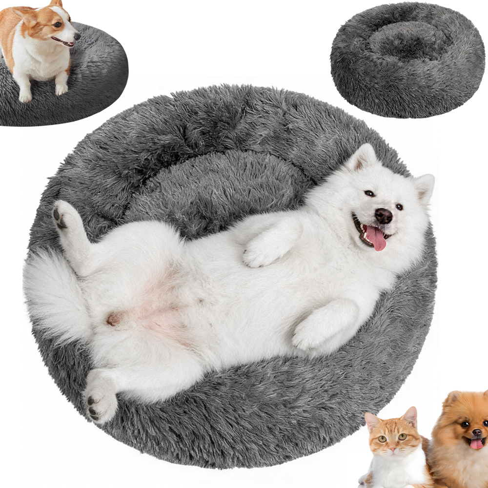 Levně Pelíšek Pro Psa Kočku Obláček Shaggy Potah Plyšové Měkké 60X60X20 CM