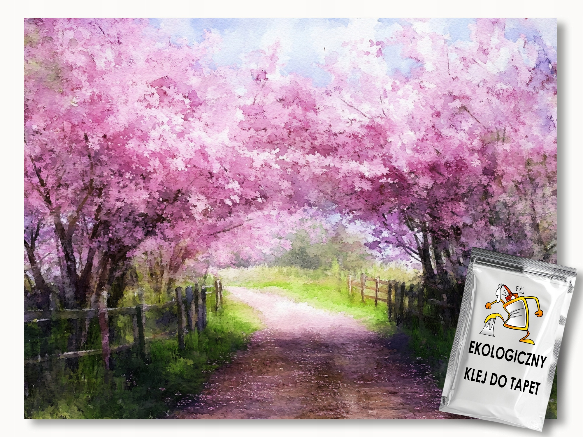 Fototapeta Flizelina Krajina Jaro Stromy Květy Višeň 208x146 130g