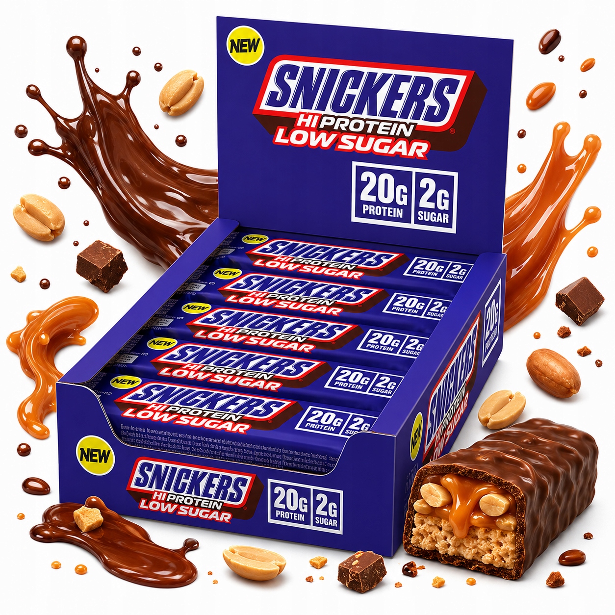 Mars Snickers Hi Protein Low Sugar Bar 12 x 57 g proteinová tyčinka