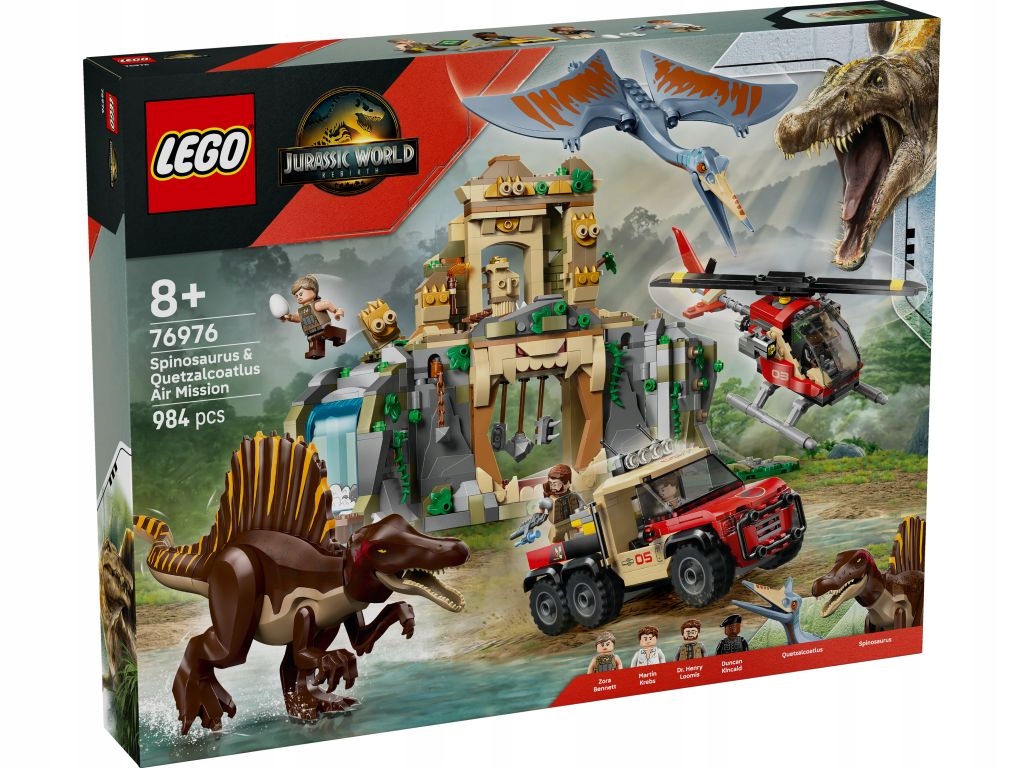 Lego 76976 Jurský svět Vzdušná mise s kecalkoatlem a spinosaurem