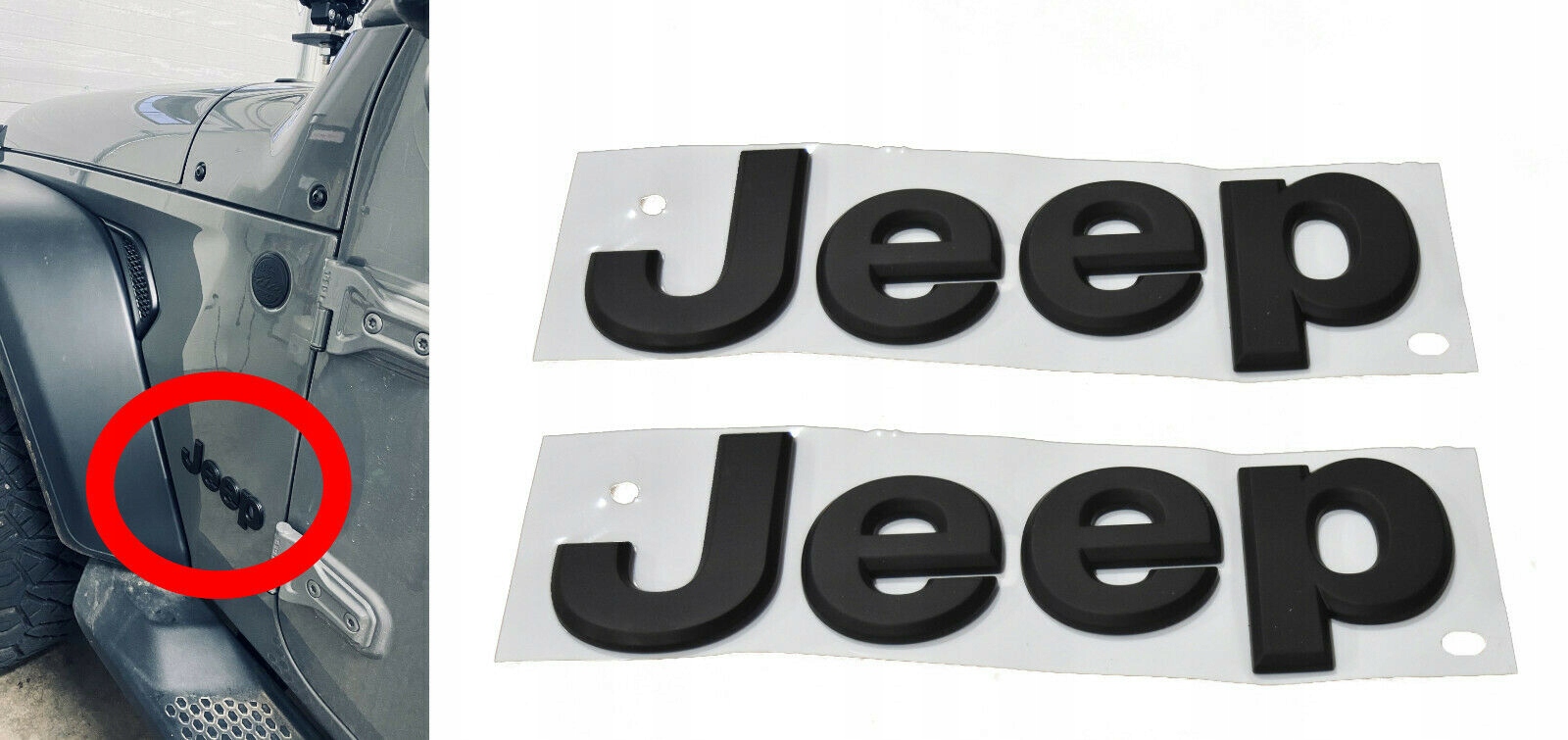 6845 - НАКЛЕЙКА DECAL JEEP ЛОГОТИП WRANGLER GLADIATOR JEEP
