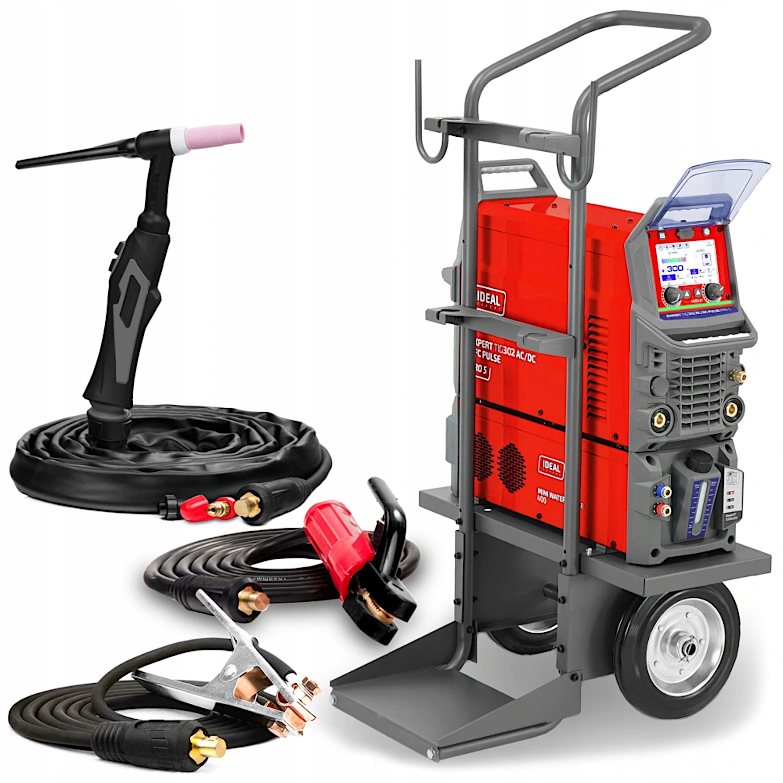 Svařovací Stroj Ideal Expert Tig 302 Ac DC Pfc Pulse Pro 5 LCD S Chladičem