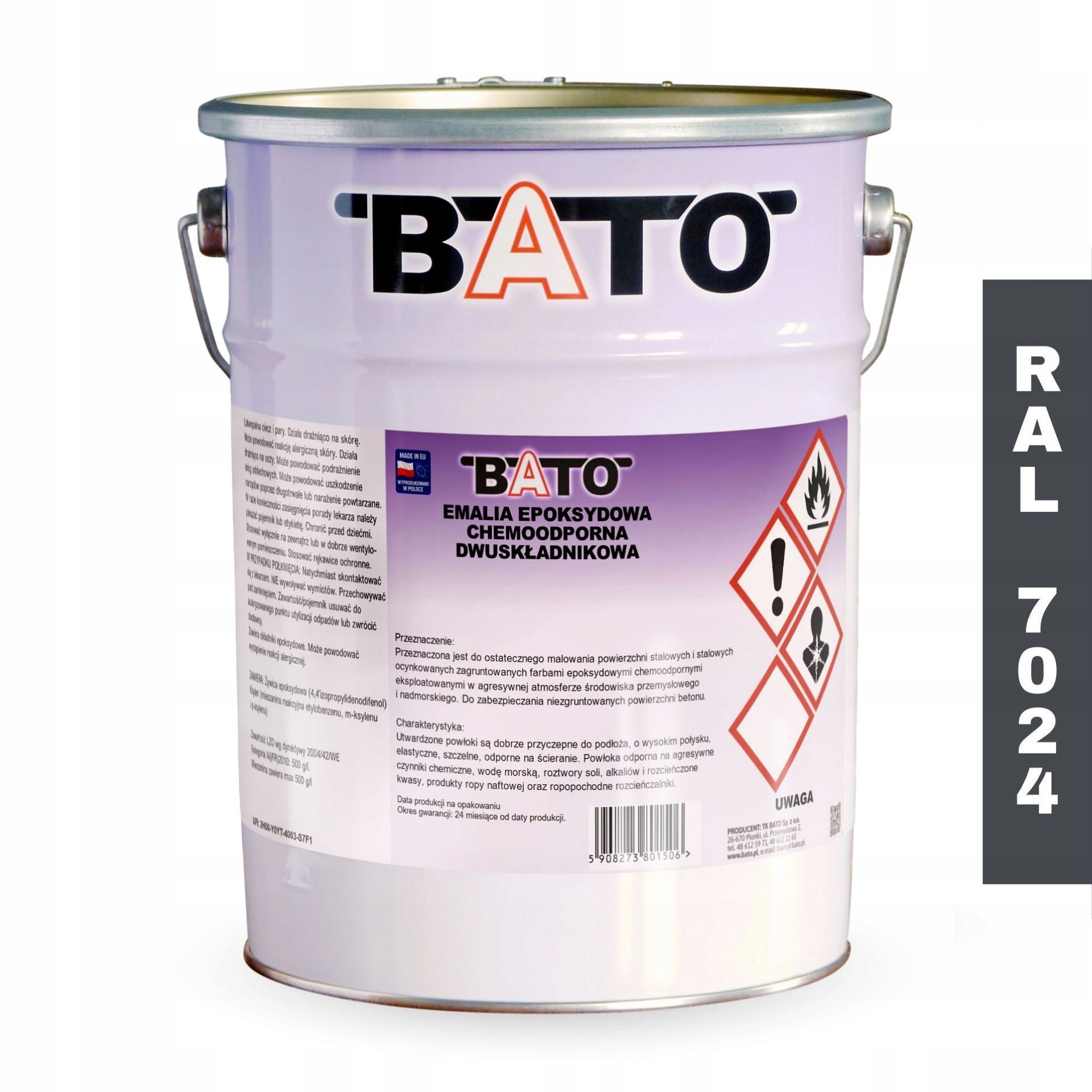 Dvousložkový Epoxidový Smalt Grafit Ral 7024 8,5L Bato