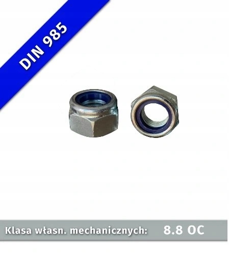 

Nakrętka samoham. M12×1,25-10 oc.B Din 985 -10 szt