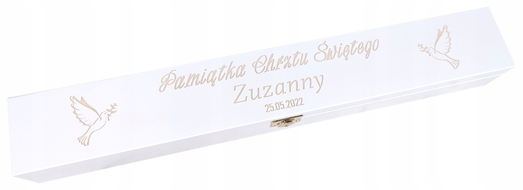 

Białe Drewniane Pudełko Na Świecę Chrzest Św. Imię
