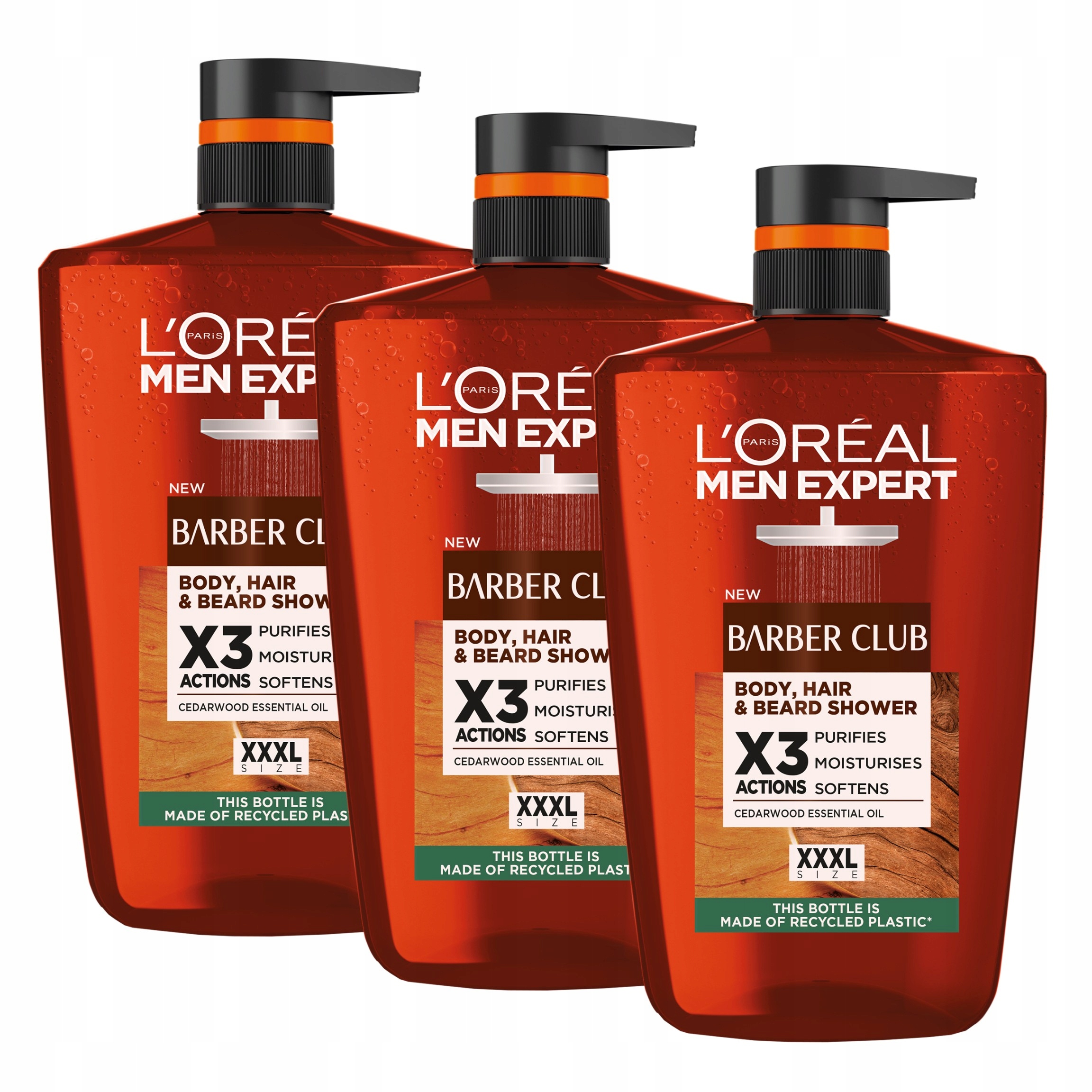 Zestaw L'Oréal Men Expert Barber Club Żel Pod Prysznic Do Ciała Włosów 3x1L