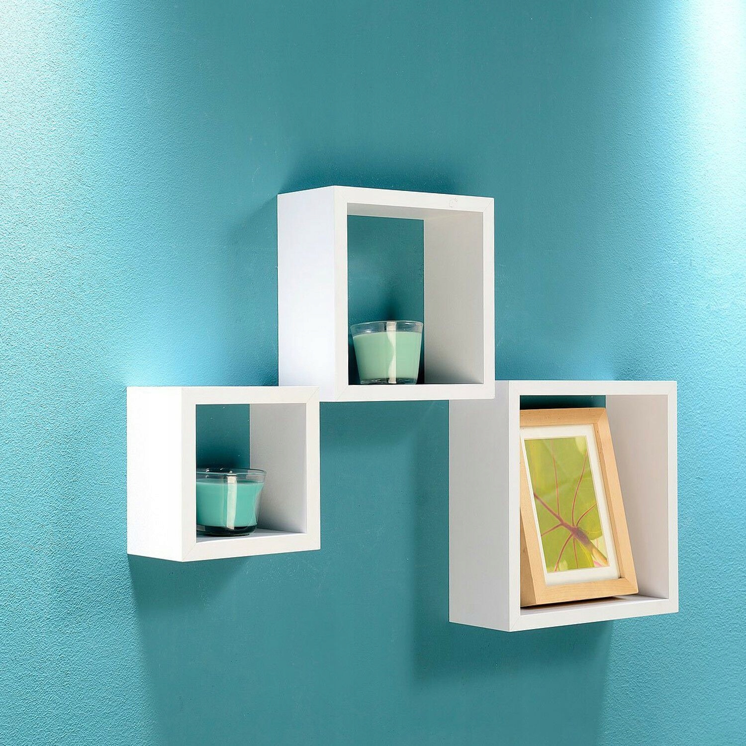 PÓŁKA BIAŁA WISZĄCA ŚCIENNA KOMPLET 3 SZTUK LOFT Szerokość mebla 30 cm