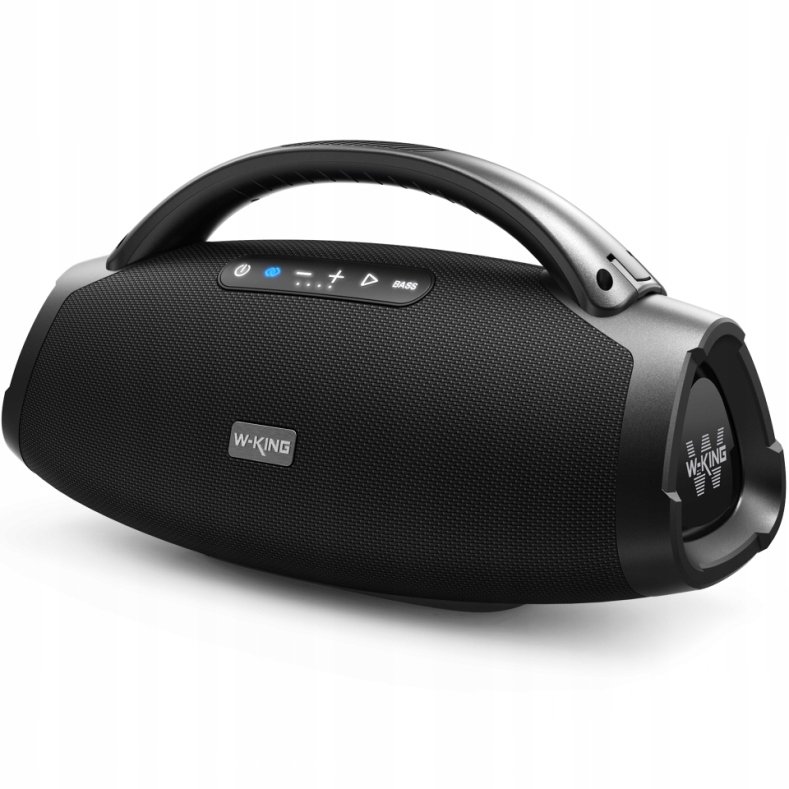 Głośnik bezprzewodowy Bluetooth W-King X20, przenośny, mocny bass, czarny