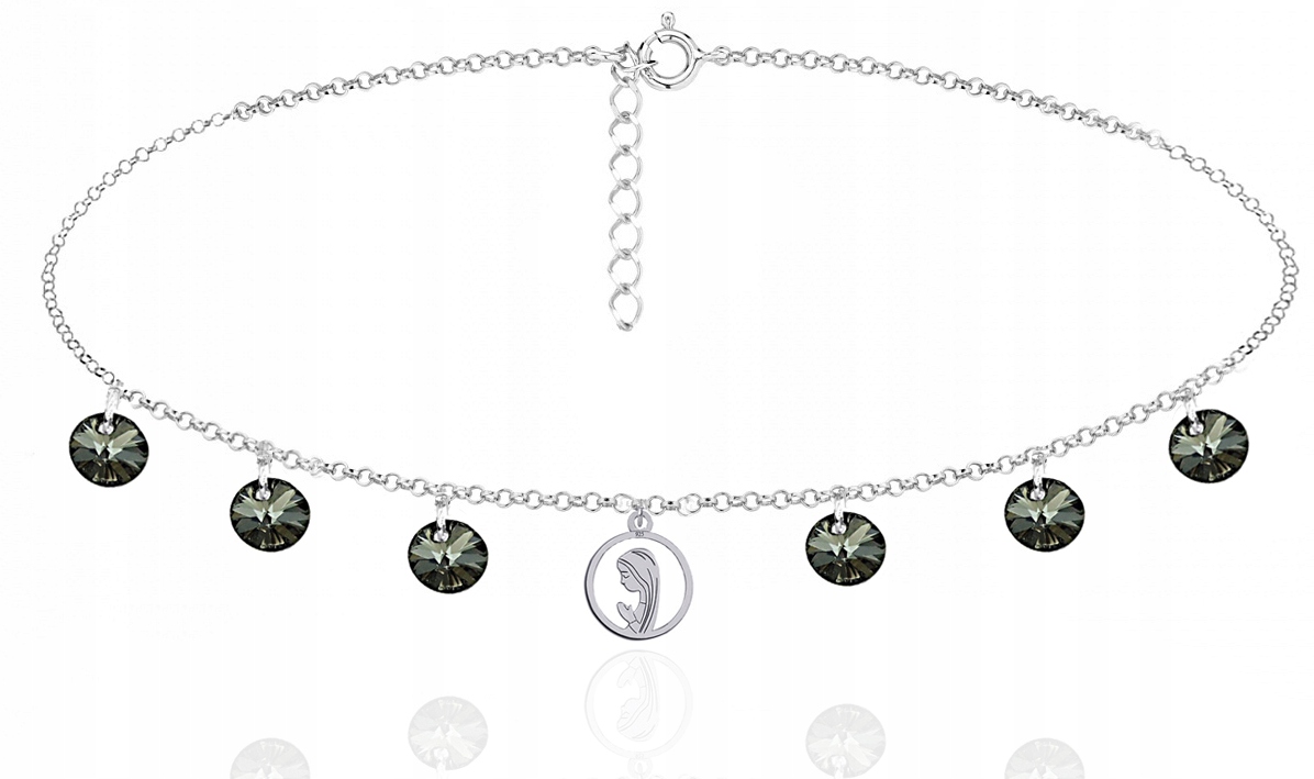 

Choker Celebrytka Swarovski Medalik Kółko Monetki