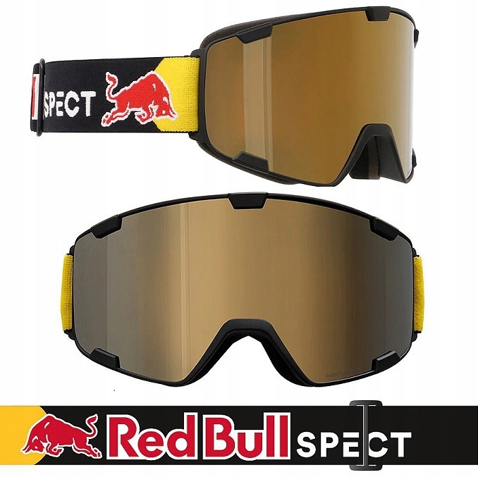 Gogle Red Bull Park 020GO3 black mat szyba Gold Mirror S3 M Size