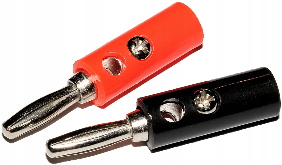 

Wtyk Złącze Banan 4mm Para Konektor Gold Redox