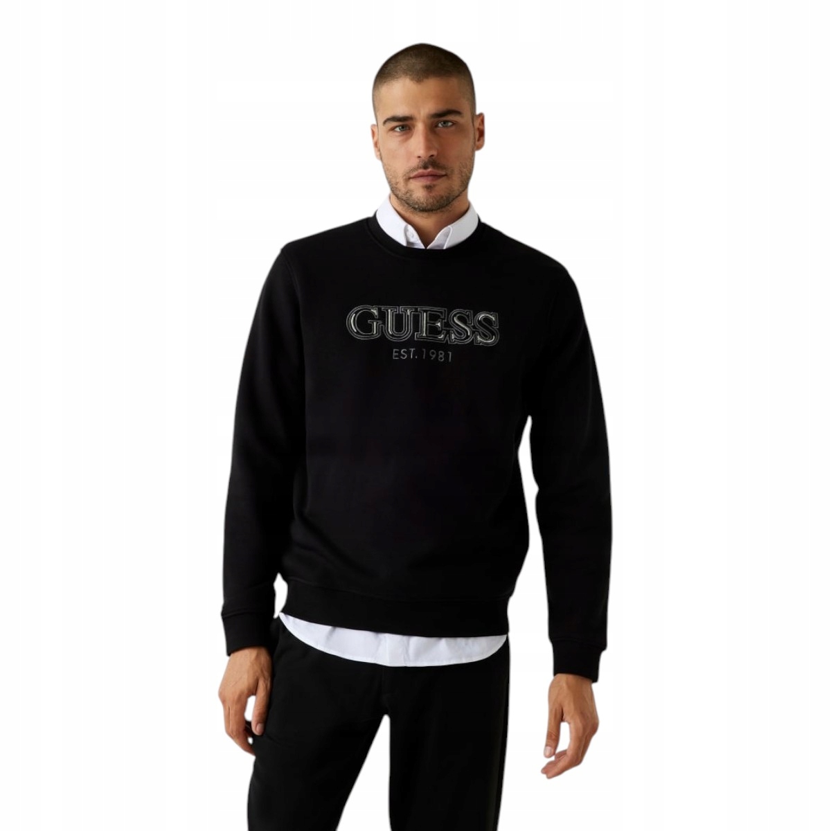 Guess Pánská Mikina Cn Basic Sweatshirt Černá vel. M