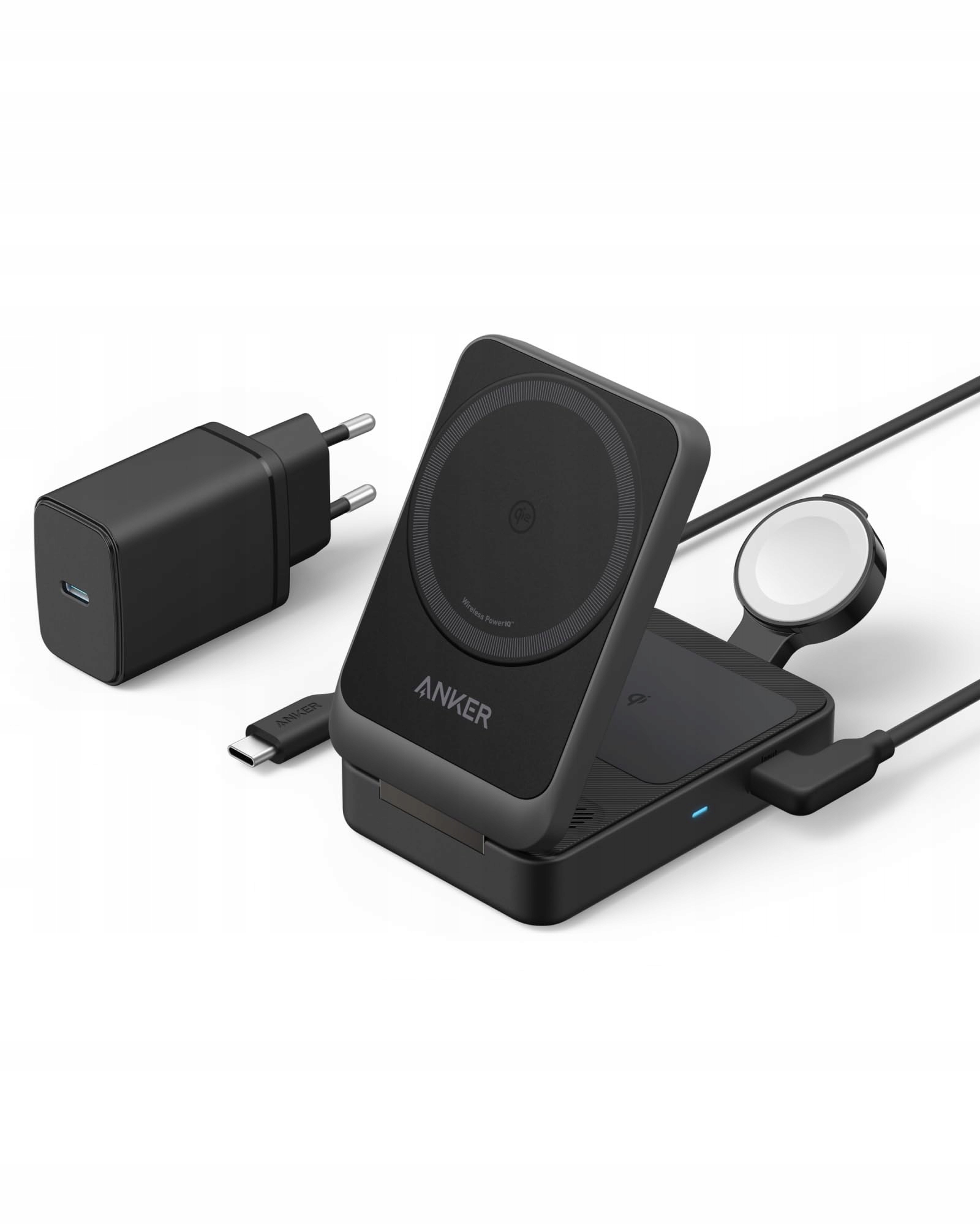ANKER MagGo Stacja Ładowania 3w1 Qi2 15W MagSafe iPhone AirPods Watch