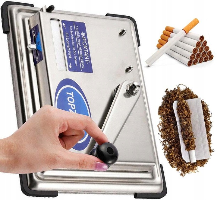 NABIJARKA TŁOKOWA MASZYNKA DO TYTONIU PAPIEROSÓW z Uchwytem