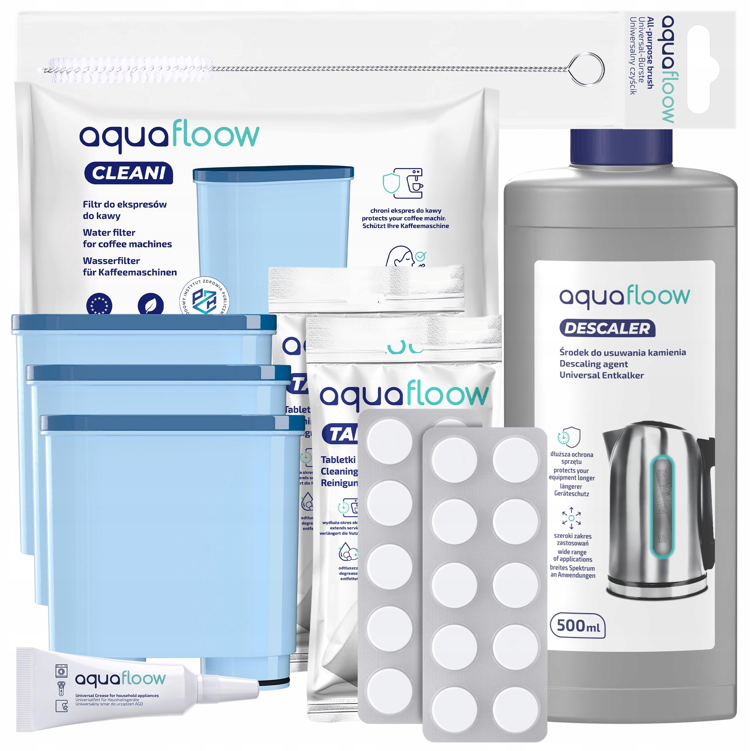 AquaFloow filtr do kávovaru Philips 3x tablety mazivo, odvápňovač