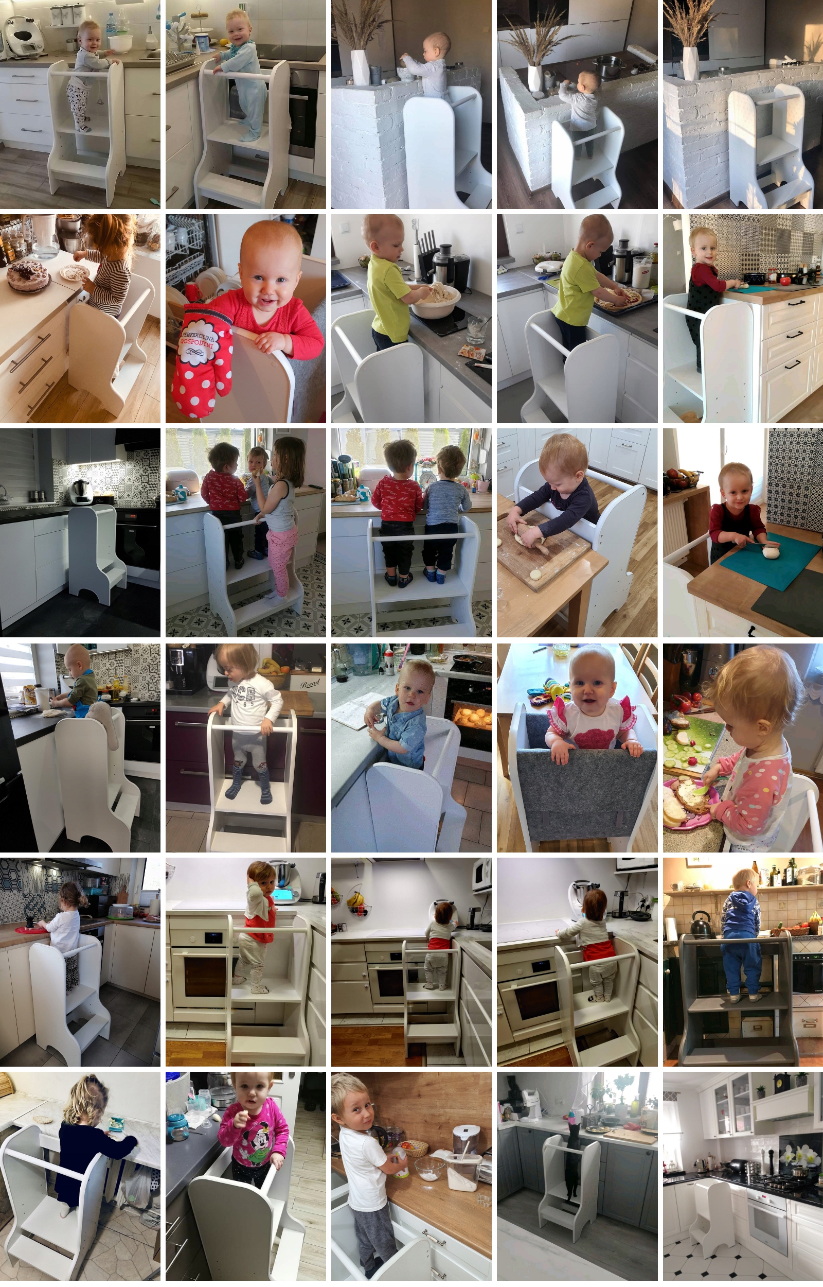 Drabek Kitchen helper Pomocnik kuchenny Biały Wysokość mebla 90 cm