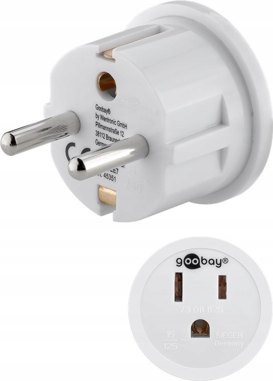 

Adapter podróżny Usa Japonia 15 A biały