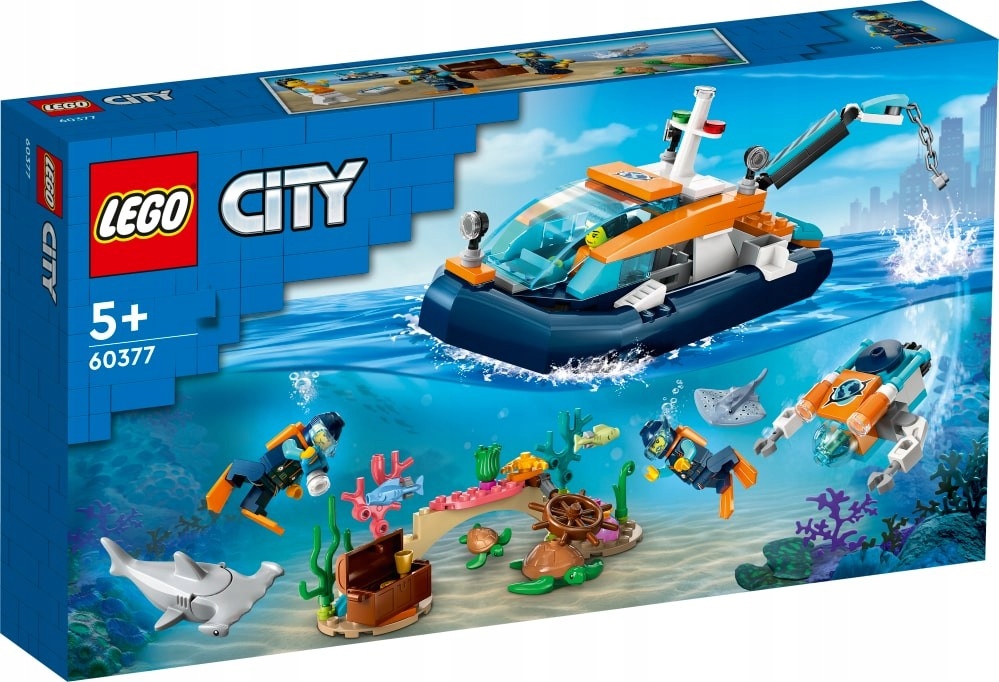LEGO CITY 60377 Łódź do nurkowania badacza