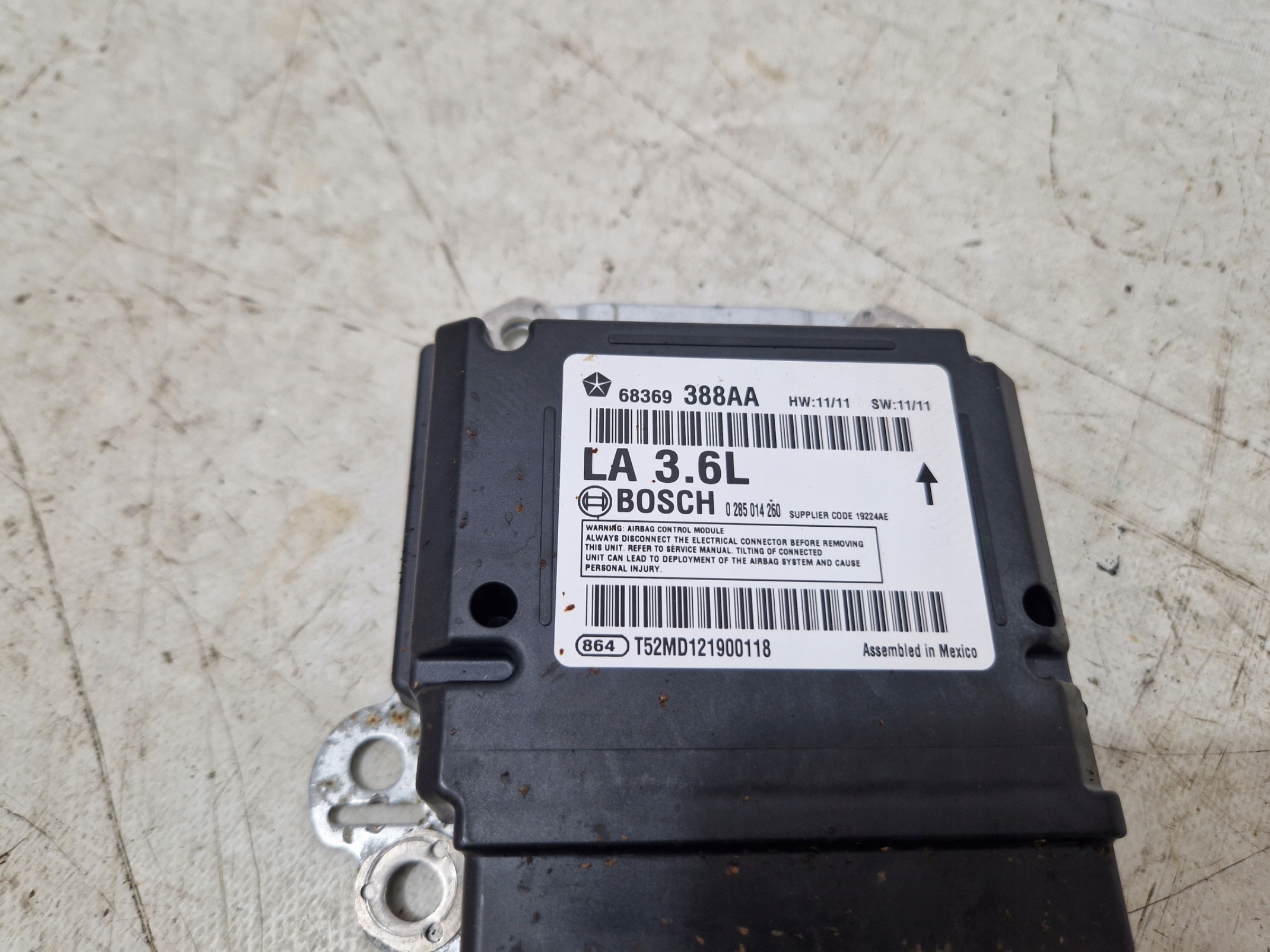 DODGE CHALLENGER 2019- modulo Centralina SENSOR airbag airbag 68369388AA