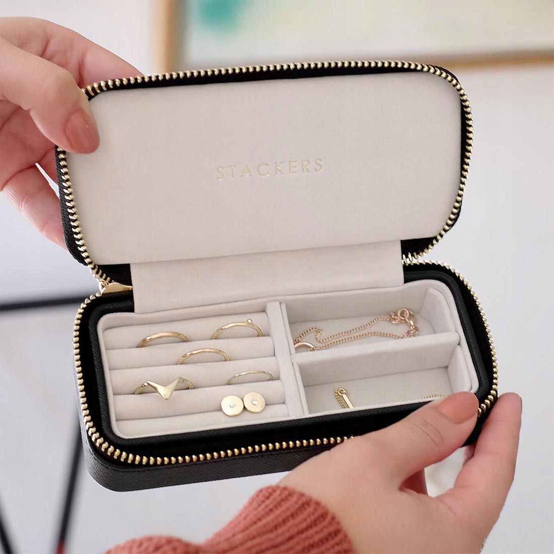 ETIU PODRÓŻNE na BIŻUTERIĘ PROSTOKĄTNE Stackers Marka Stackers