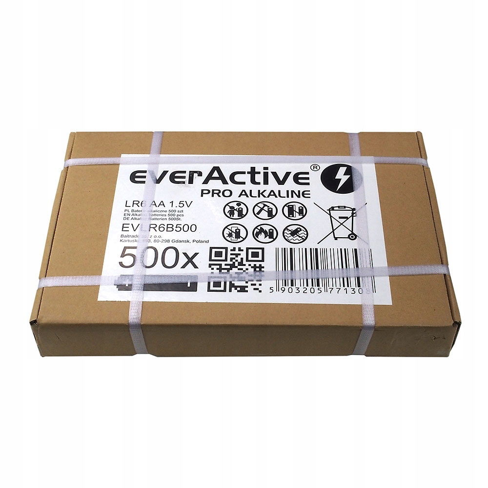 500 x alkalická baterie Everactive Aa R6