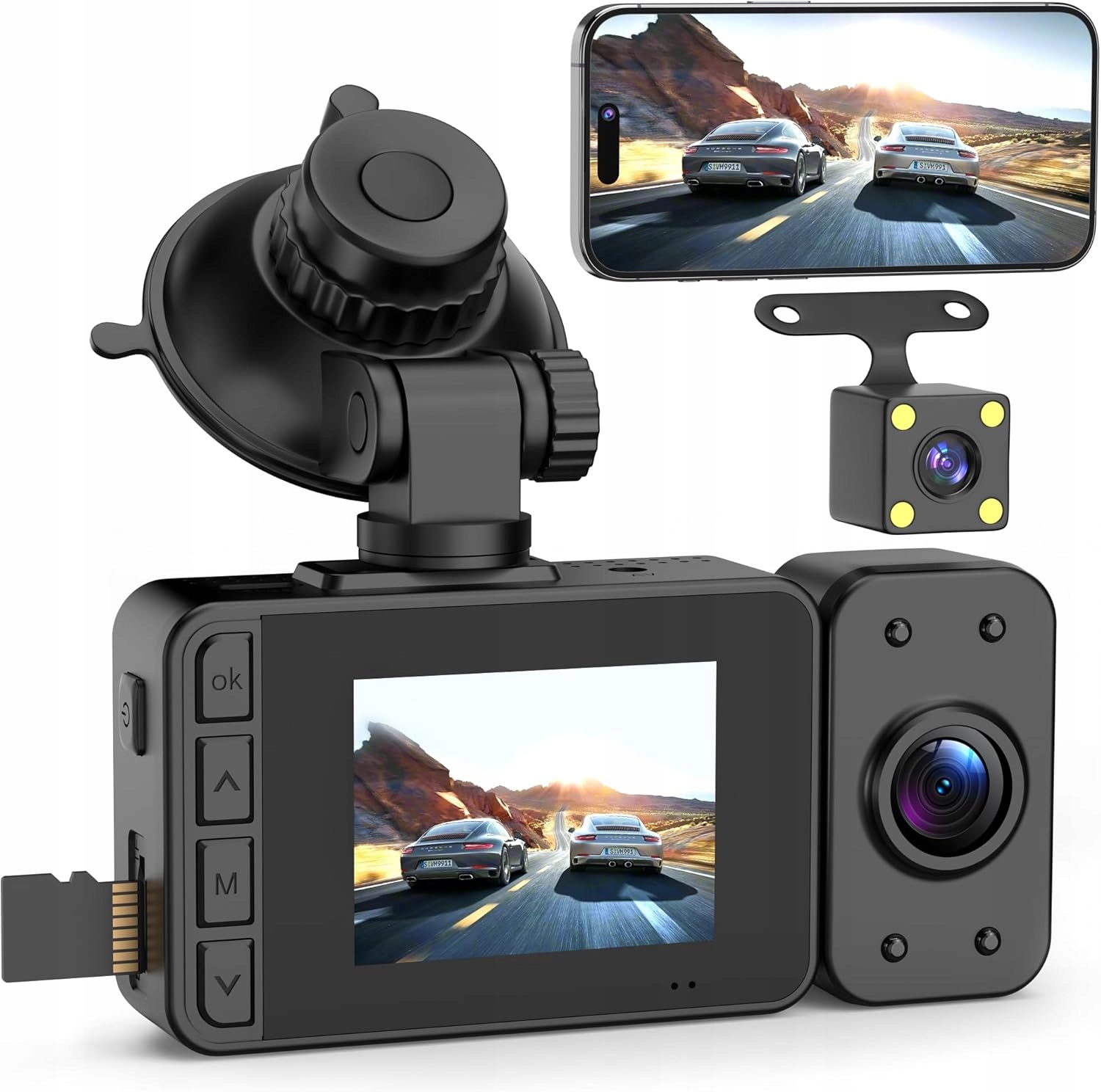 Videorekordér Ginarelo Autokamera 1080P Nočný Režim Predná Wi-fi