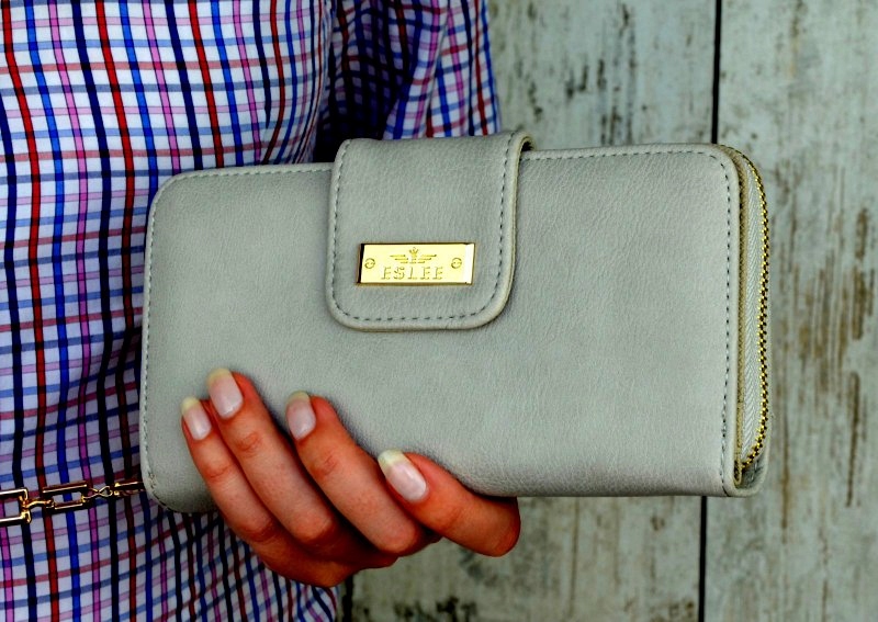 PORTFEL DAMSKI DUŻY TOREBKA PORTMONETKA PODWÓJNY Rodzaj portfel