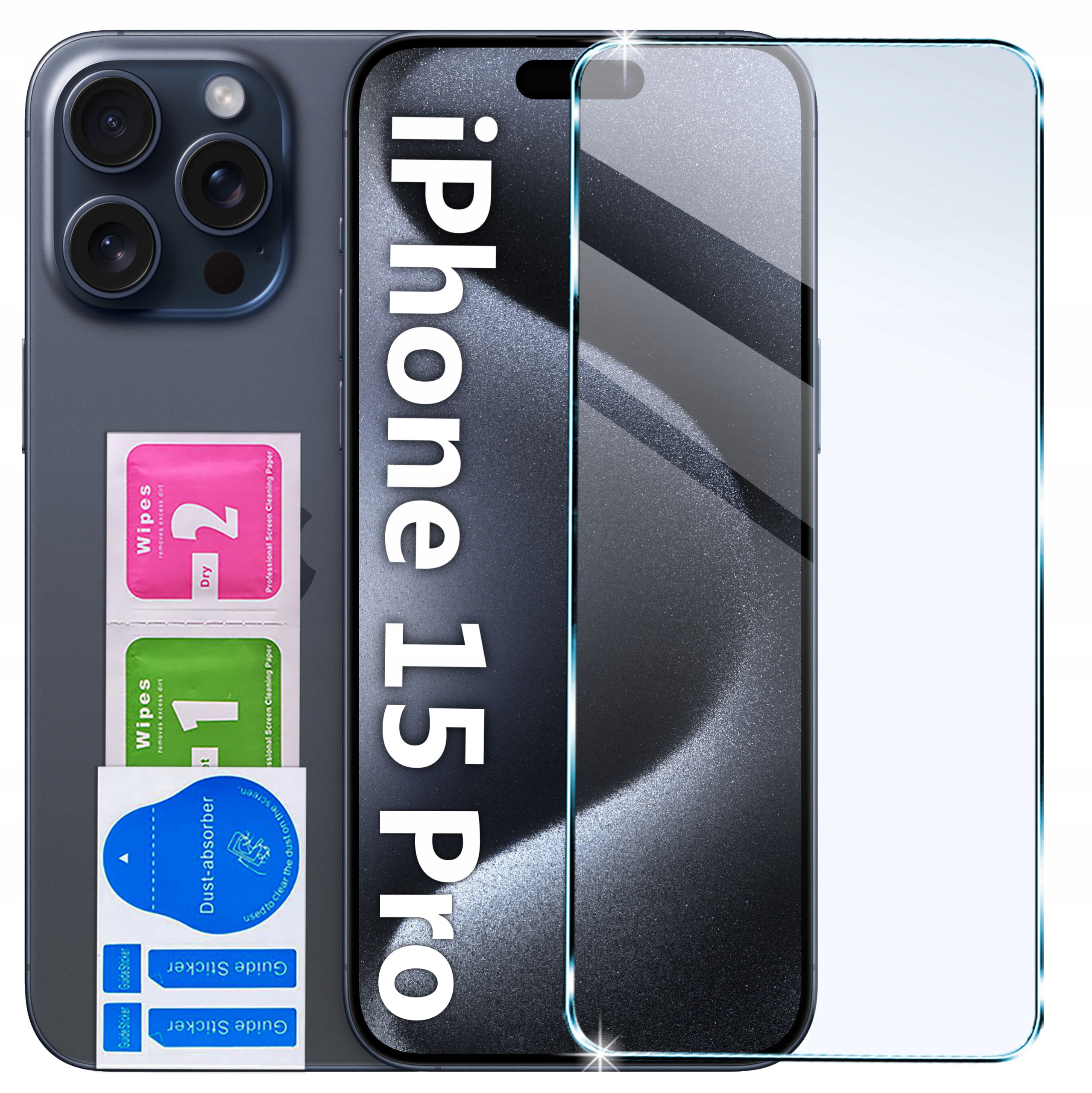 Szkło Hartowane 9H do iPhone 15 Pro SZYBKA