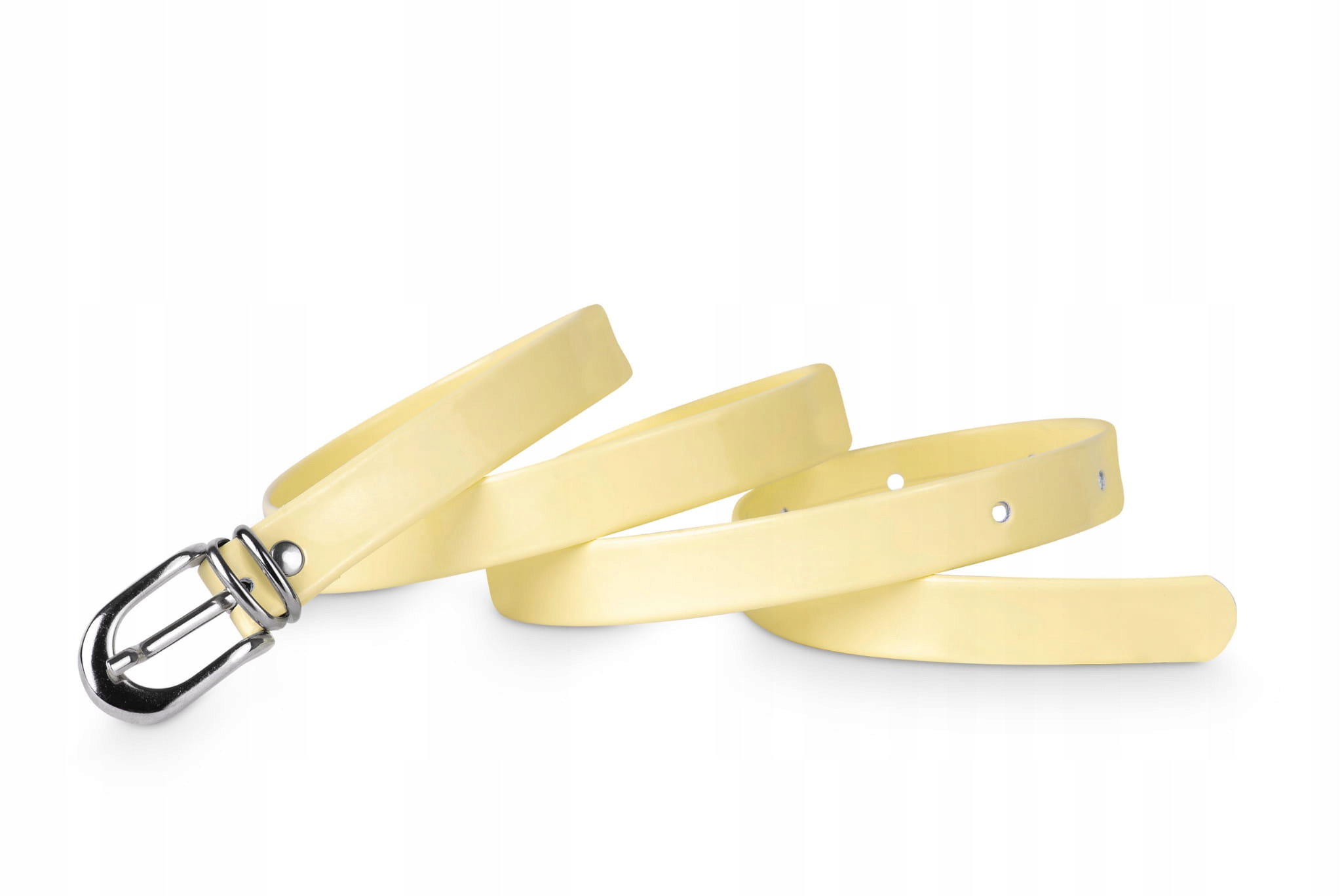 

Pasek damski klasyczny bananowy lakier 1,5 cm