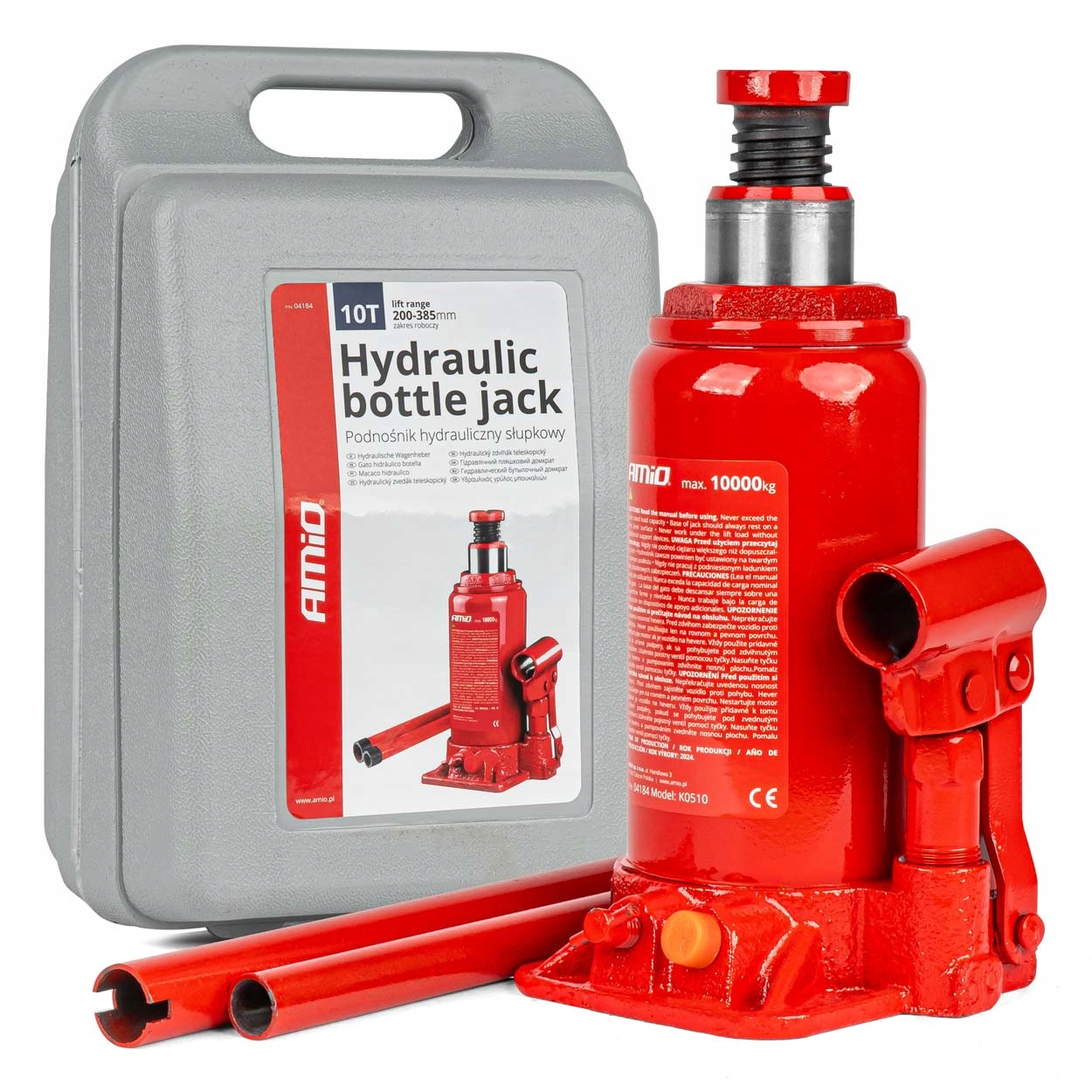 Hydraulický stĺpikový zdvihák 10T 10000 kg Pvc box AMIO-04184