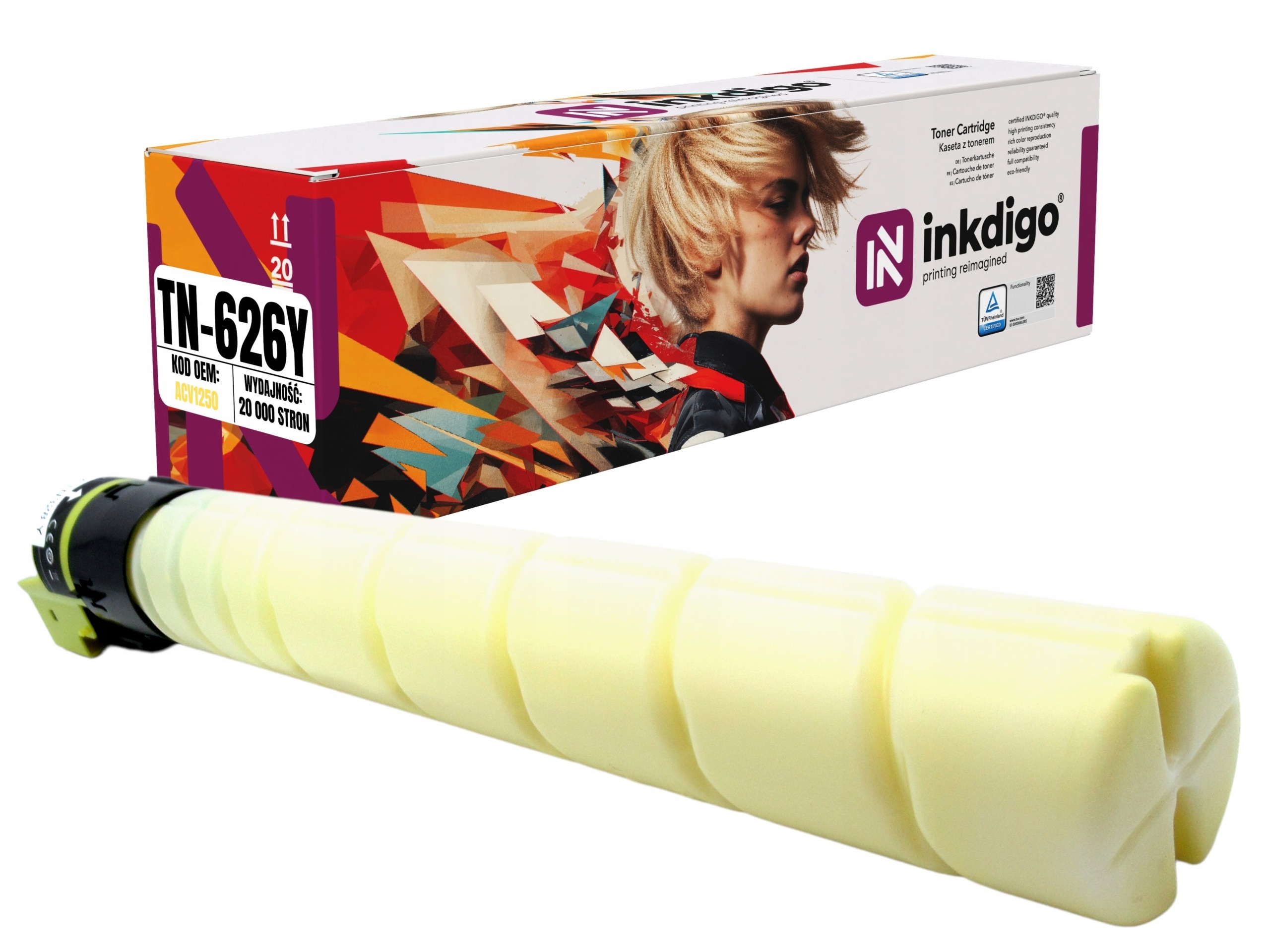 Toner TN-626Y ACV1250 pro Konica Minolta C450 C451 C550 C551 C650 C651