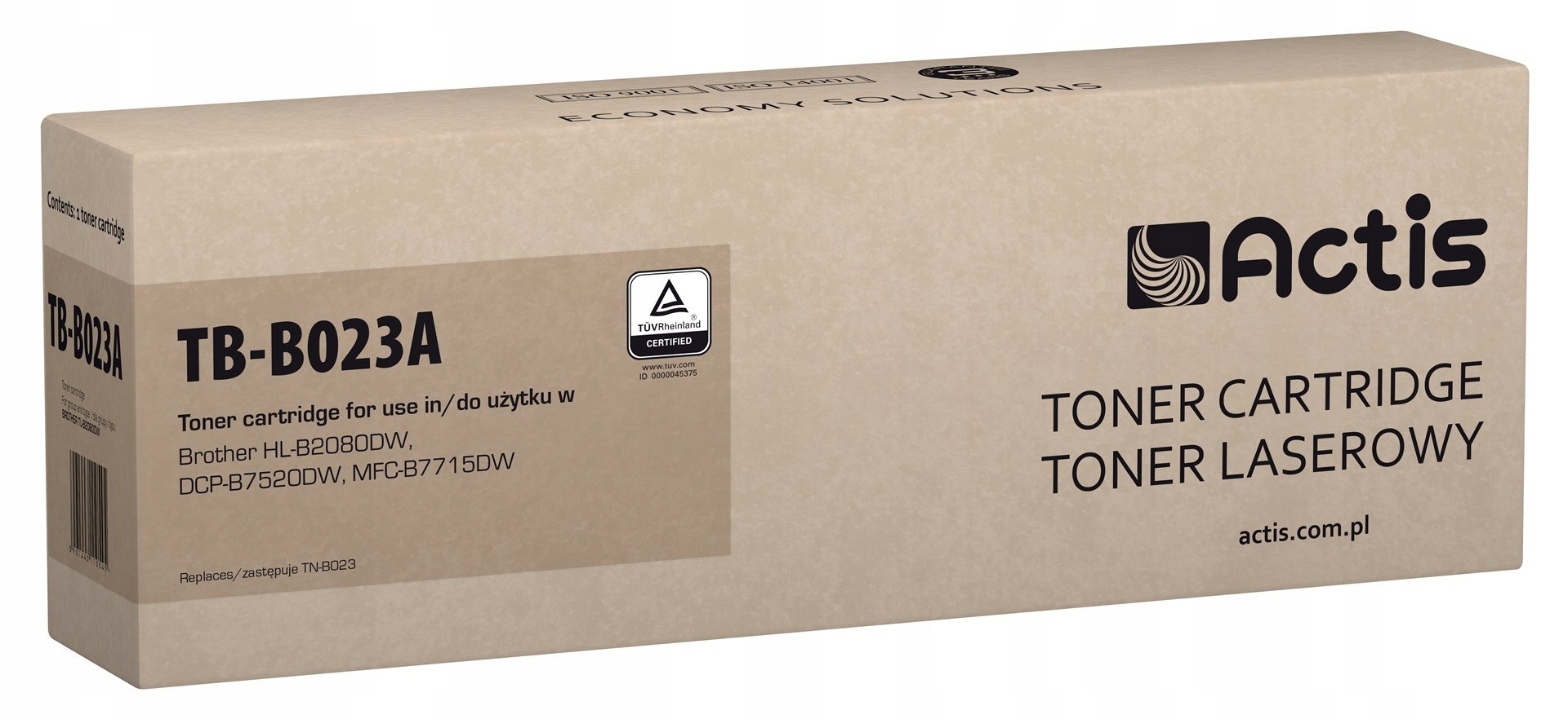 Actis TB-B023A Toner (zamiennik Brother TN-B023; Standard; 2000 stron; czar
