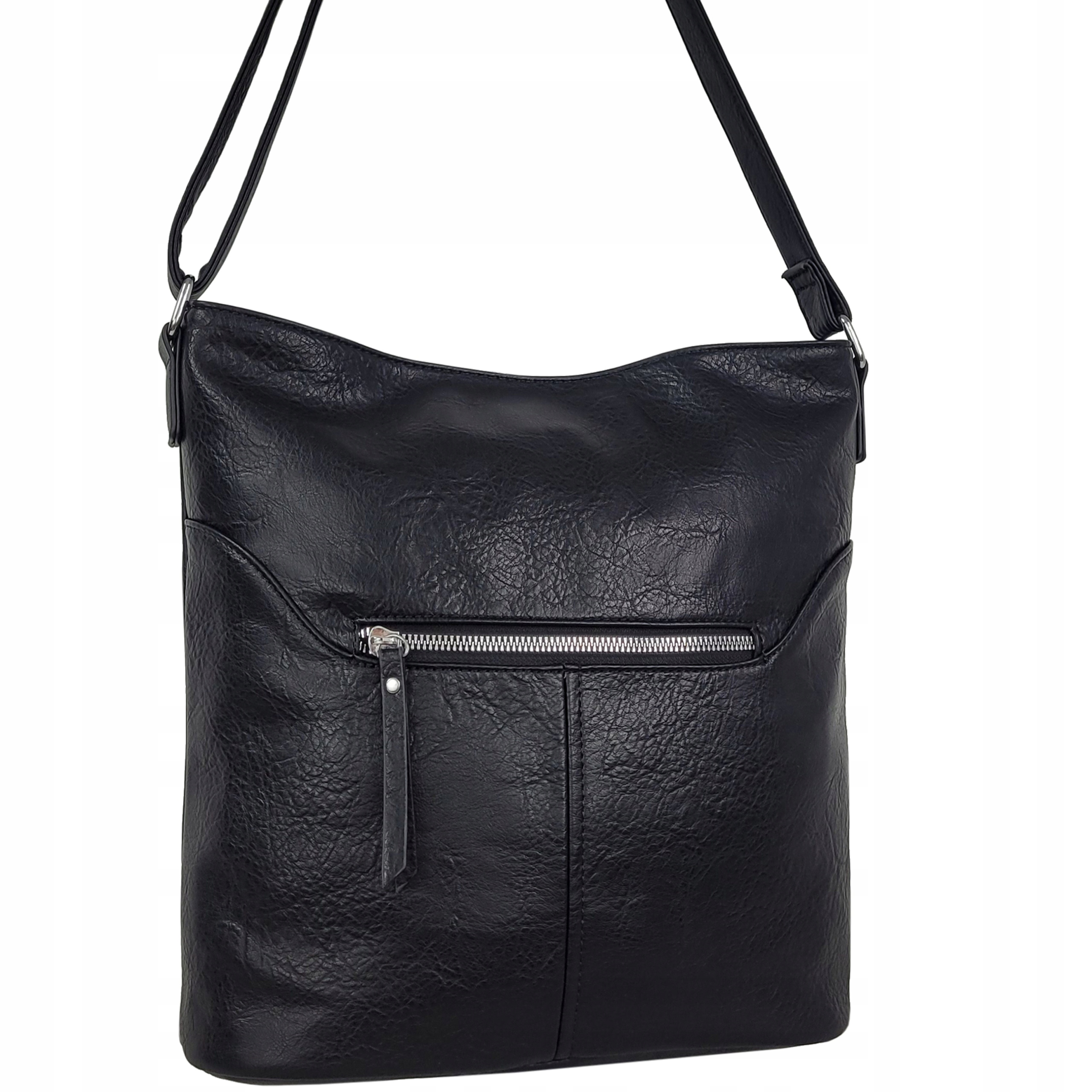 

Torebka Damska Listonoszka Czarna Torba Worek A5