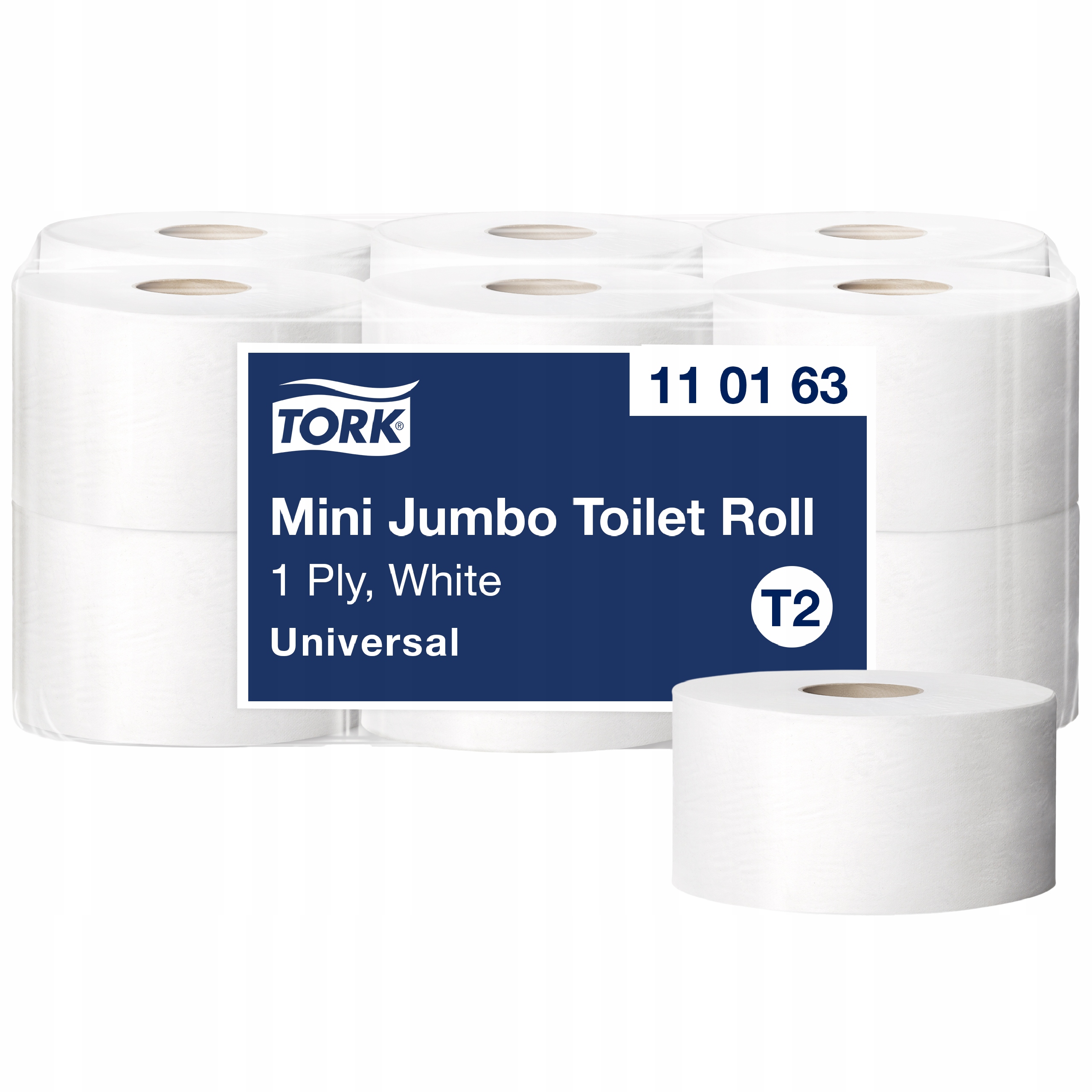 Toaletní papír jumbo do zásobníku toalet jednovrstvý 12 Ks Tork 110163