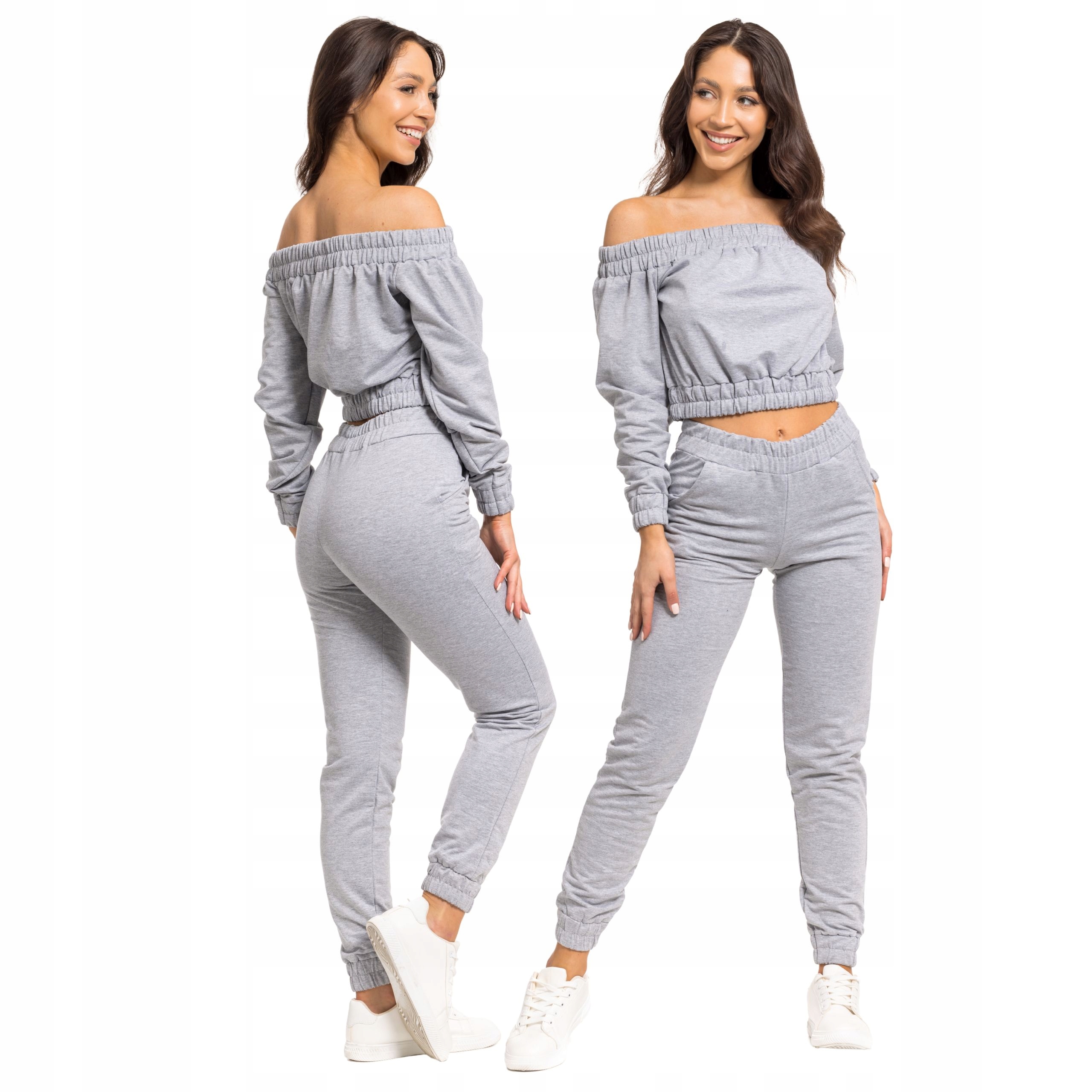 Tepláková Souprava Halenka Kalhoty Šedá S