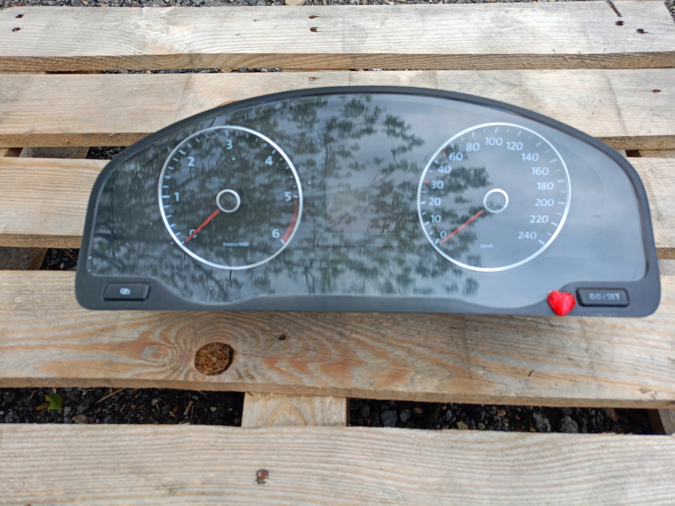 VW Transporter T5 7E0920860C Screen Kombiinstrument Tacho - Thumbnail 1