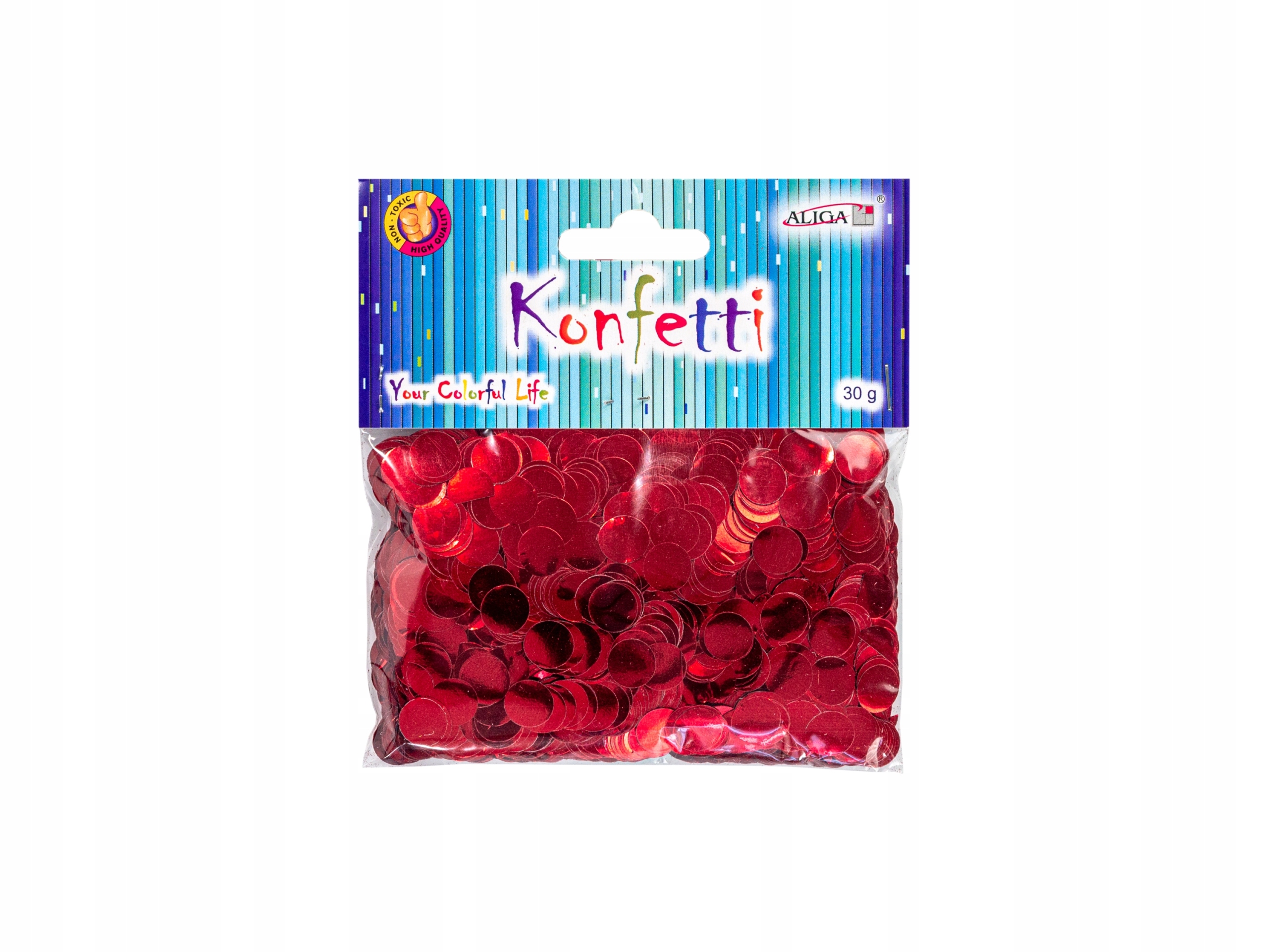 Konfetti KN-3461 czerwone, rozm.10mm, op.30g