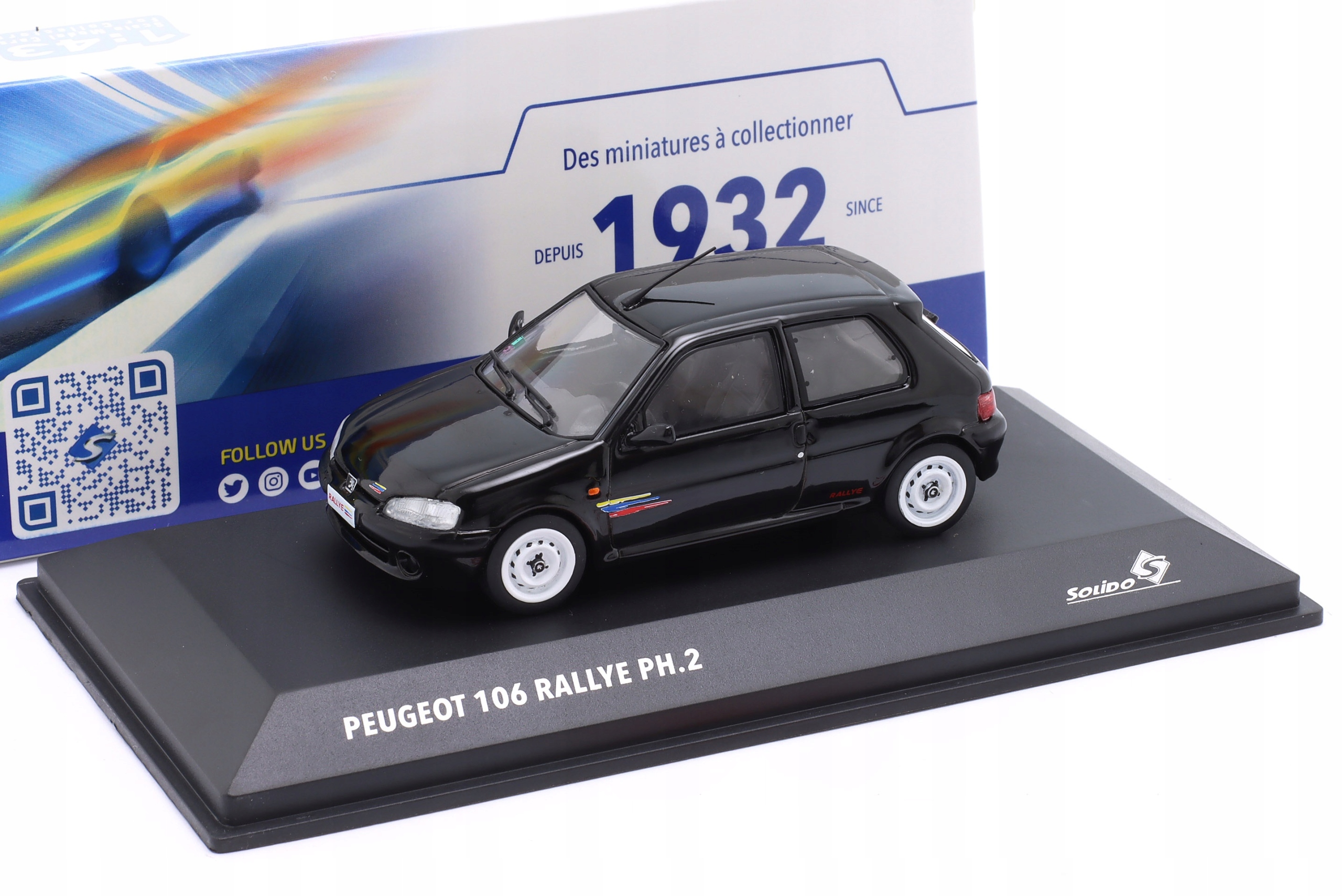 Solido Peugeot 106 Rallye Phase 2 2001 Onyx Black 1:43