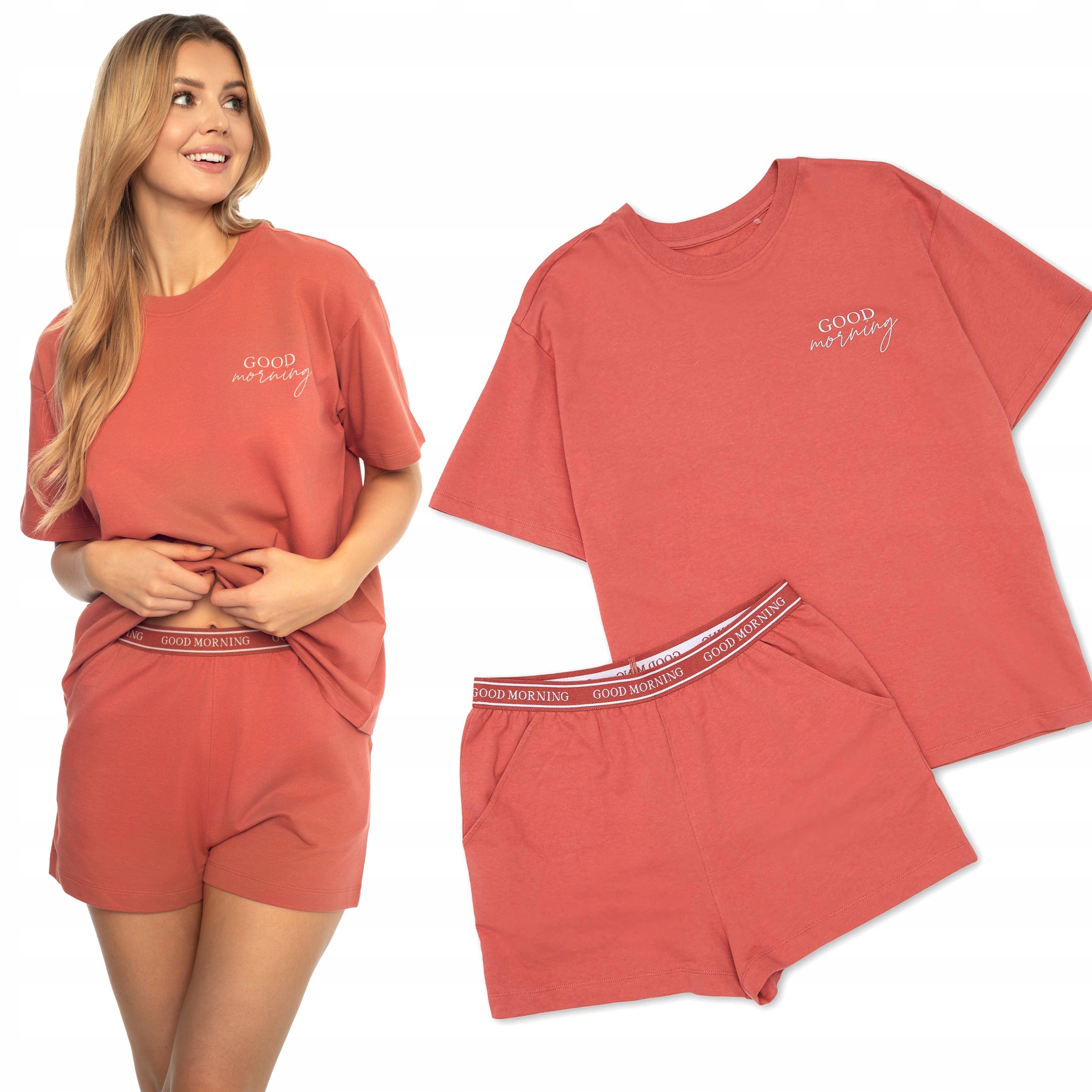 Henderson Abstract Dámské letní pyžamo s krátkým rukávem 100% Bavlna XXL