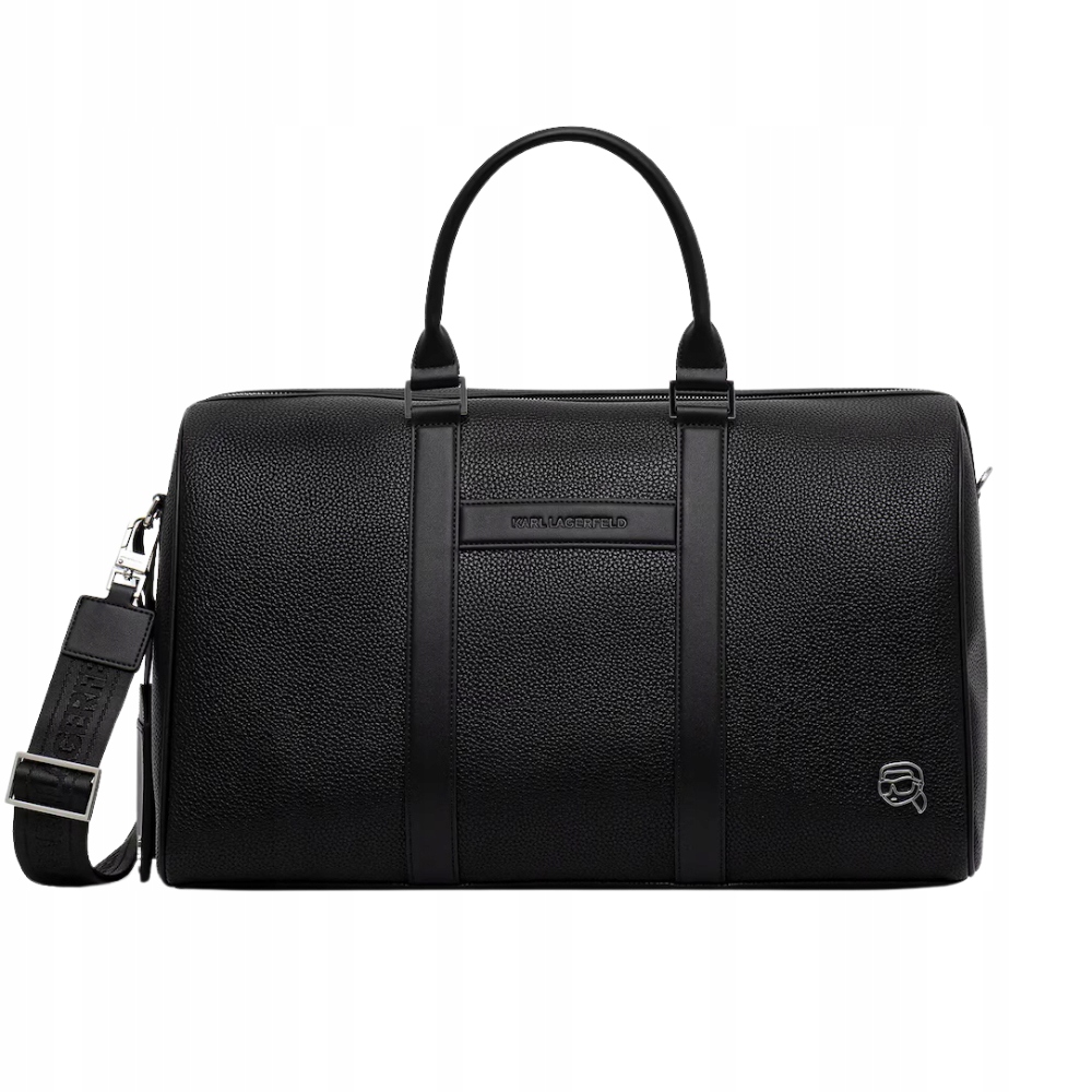 Karl Lagerfeld Černá cestovní taška Ikon Outline Weekender