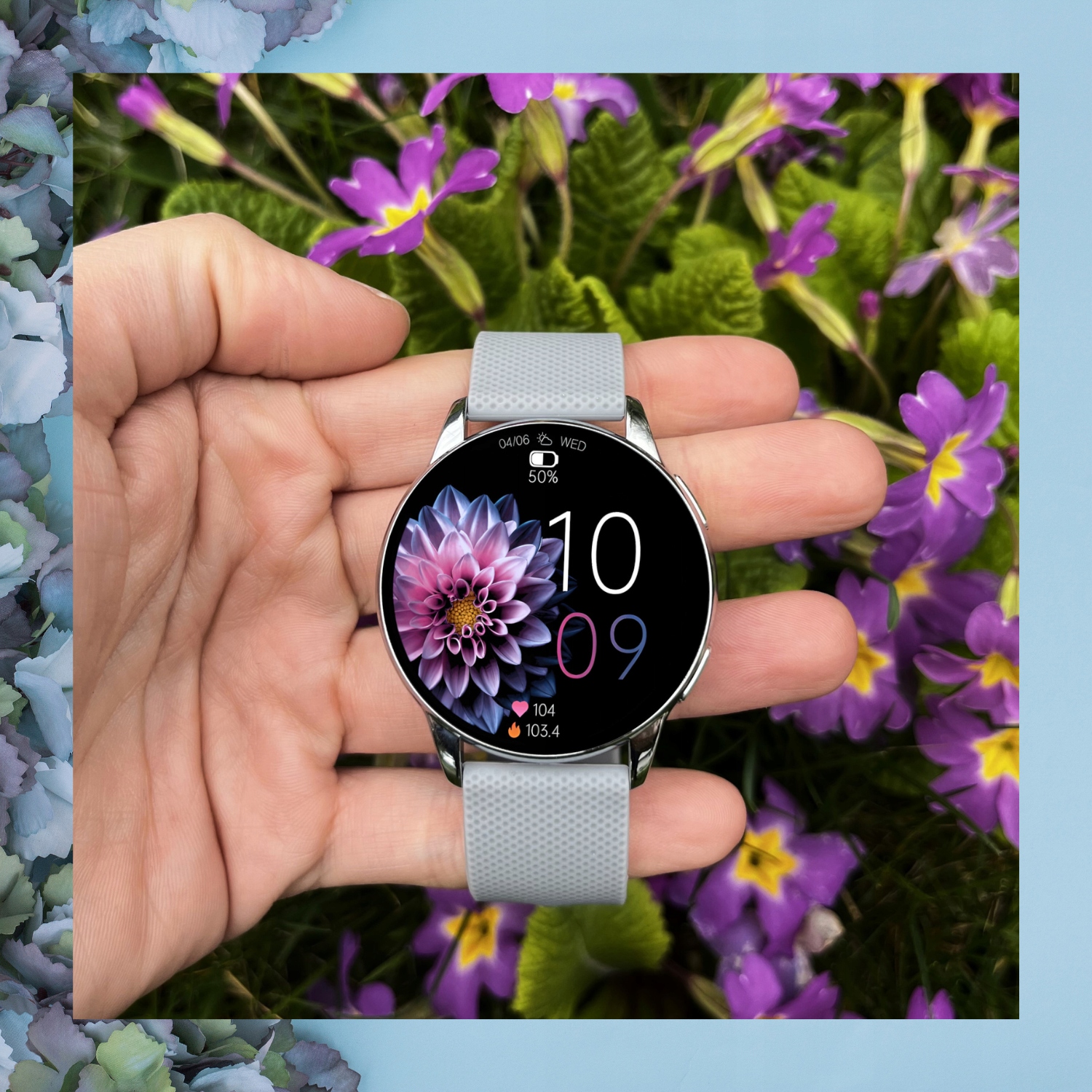 SMARTWATCH DAMSKI ZEGAREK ROZMOWY POWIADOMIENIA SPORT ZDROWIE POLSKIE MENU Model Sara